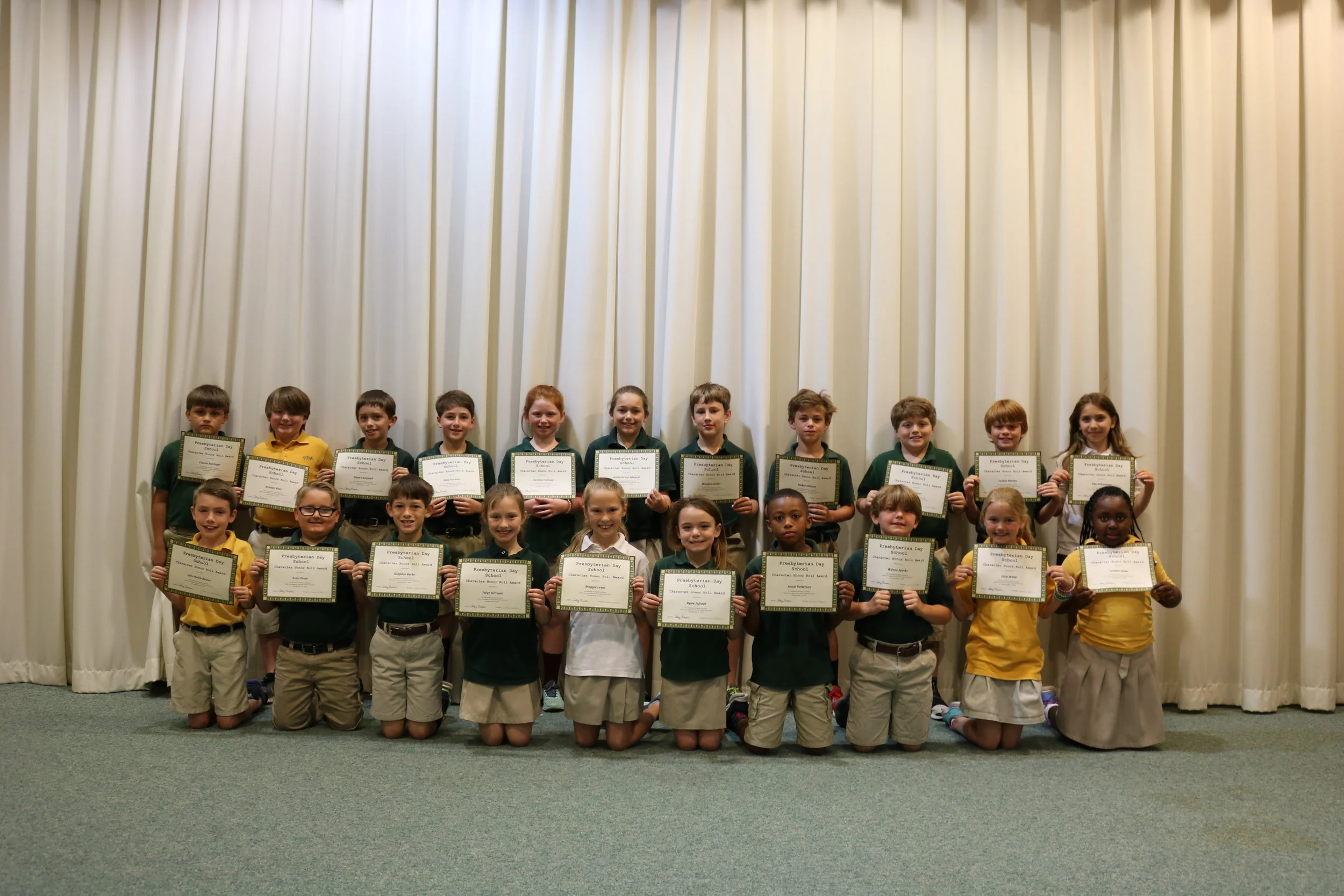 3rd grade character honor roll