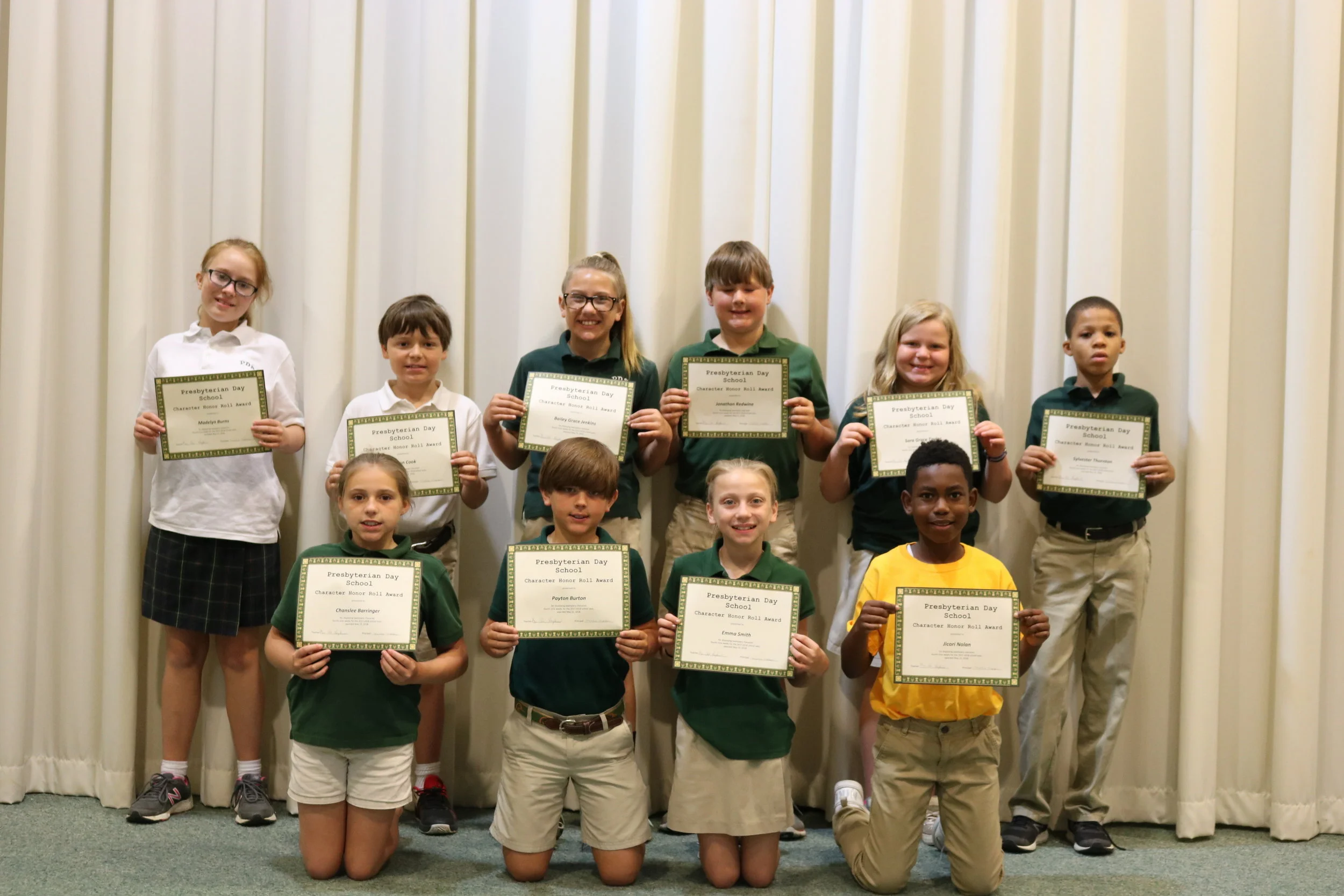 4th grade character honor roll
