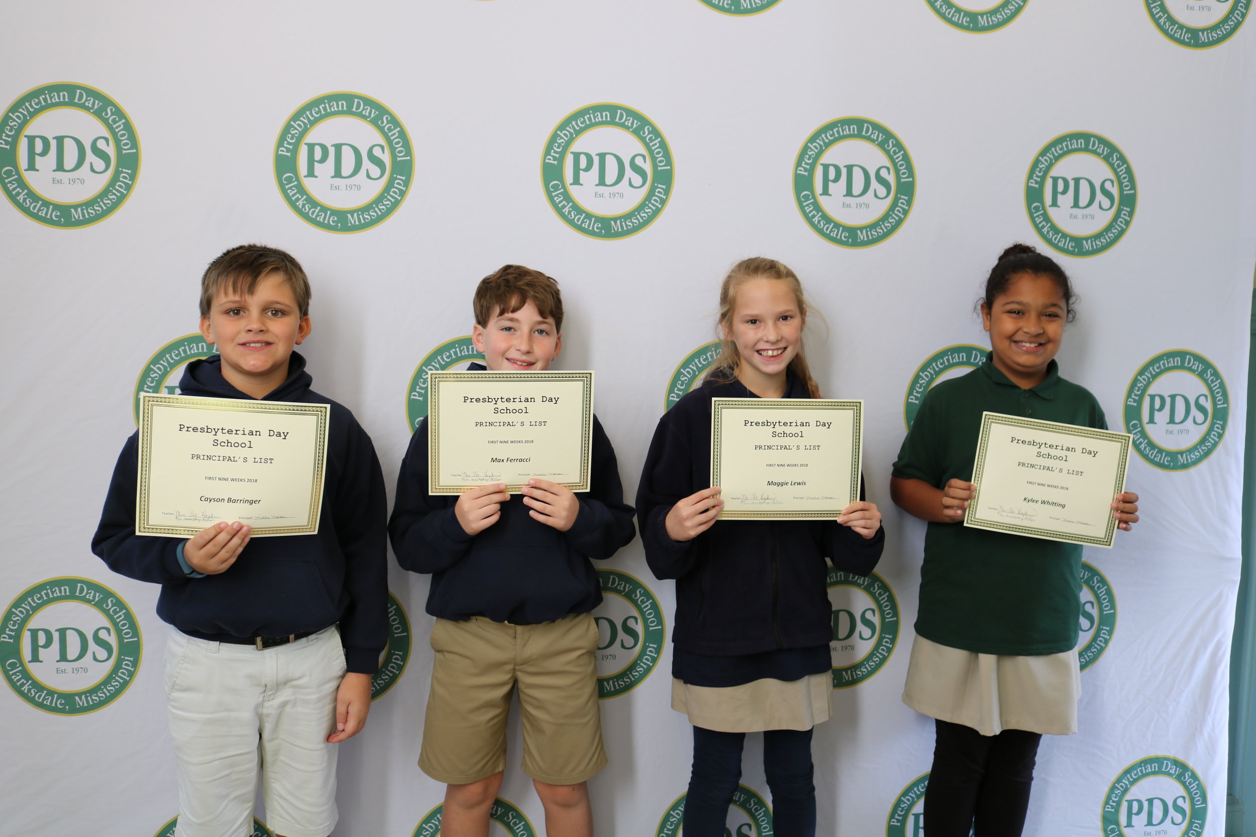 4th grade principal's list