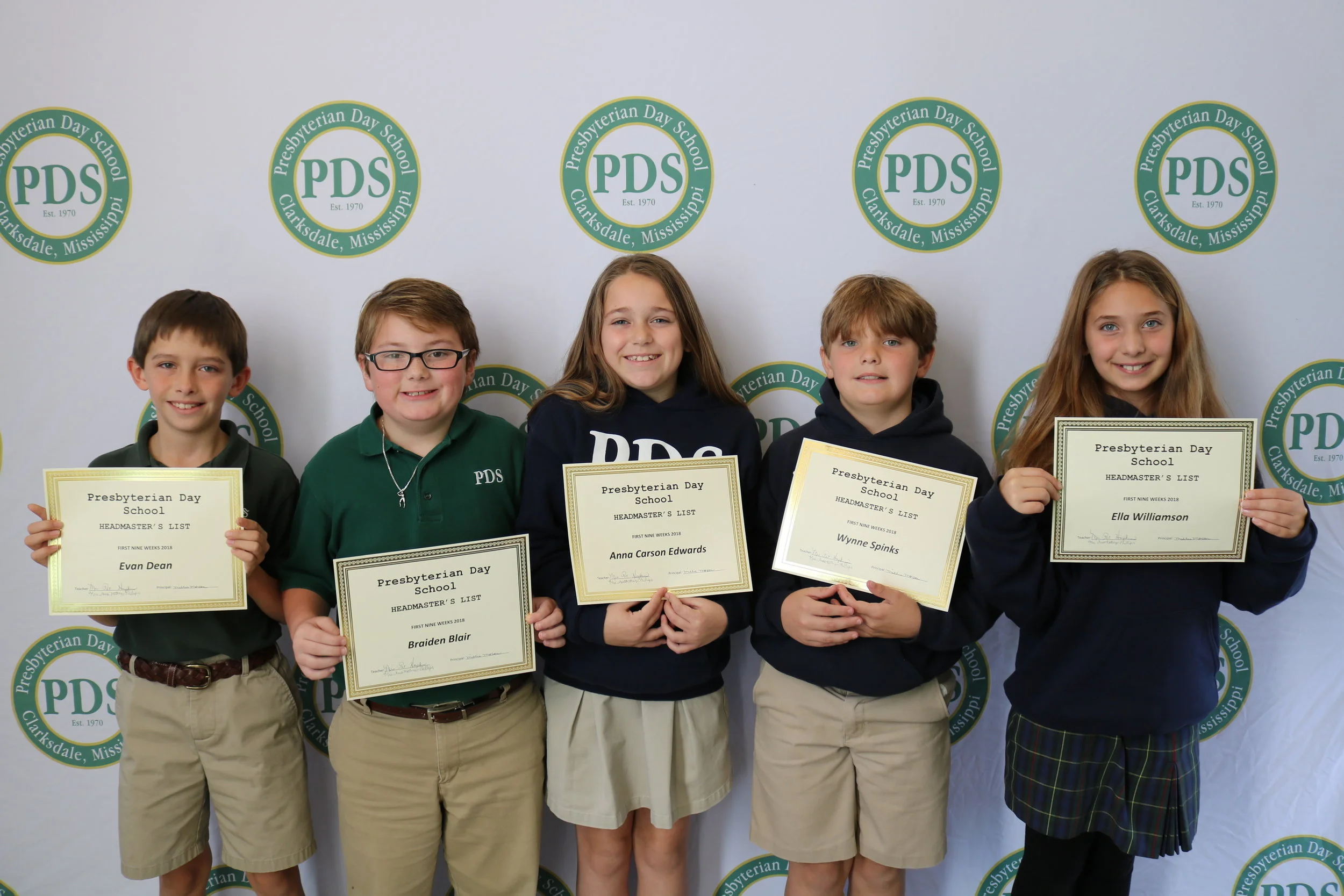 4th grade headmaster's list