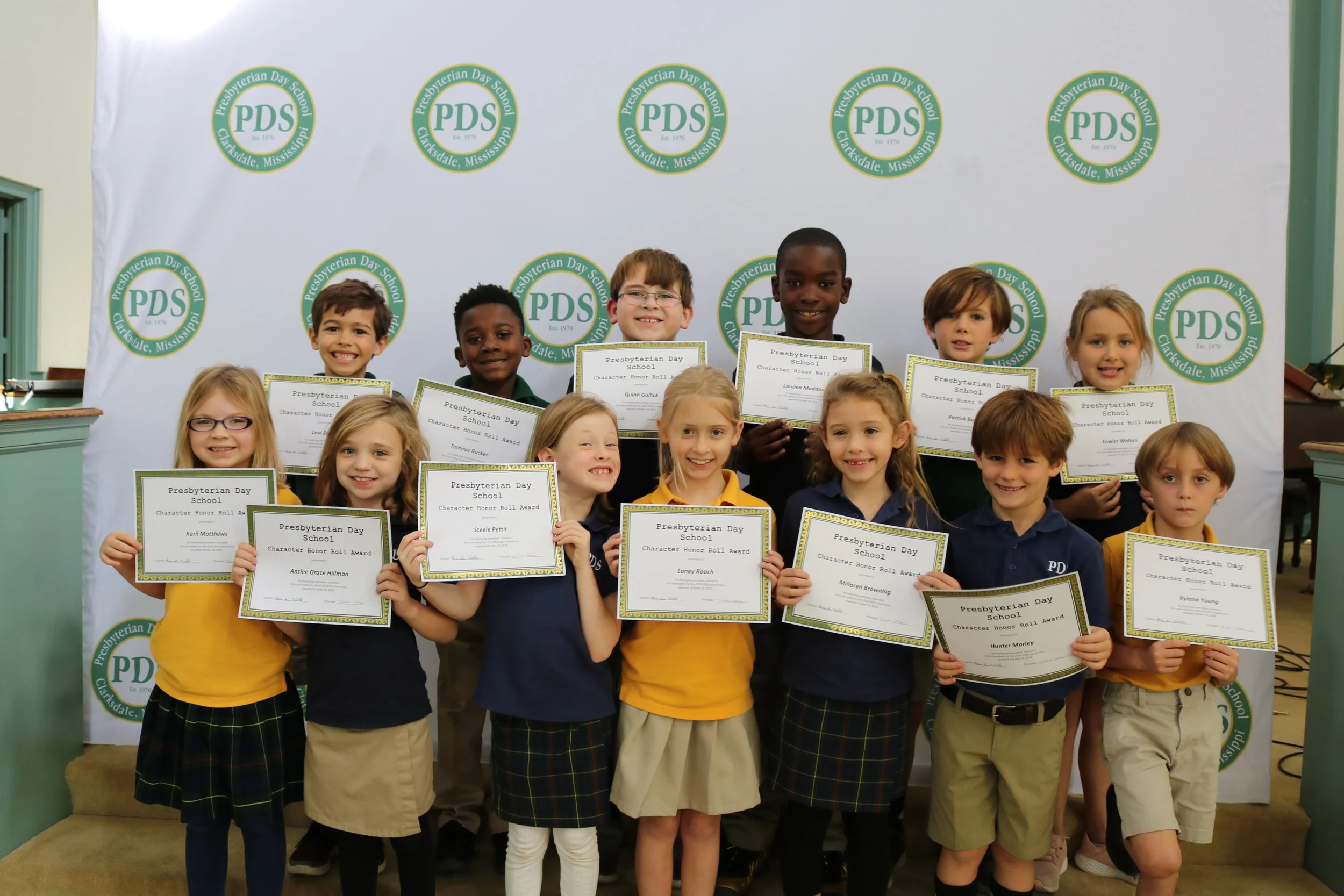 2nd grade character honor roll
