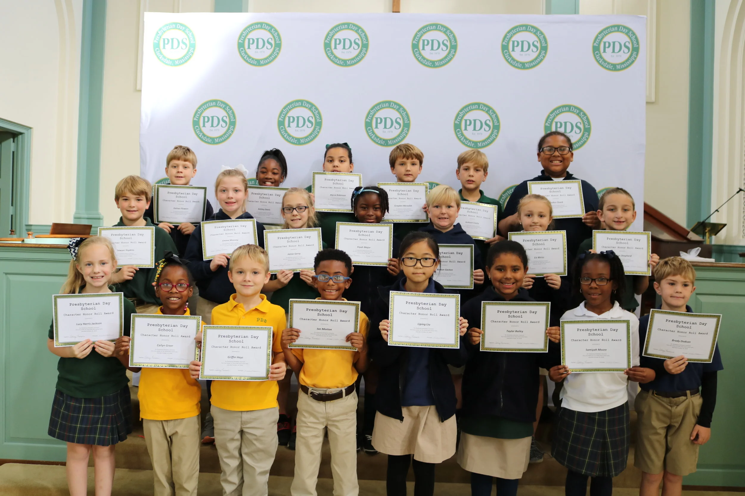 3rd grade character honor roll