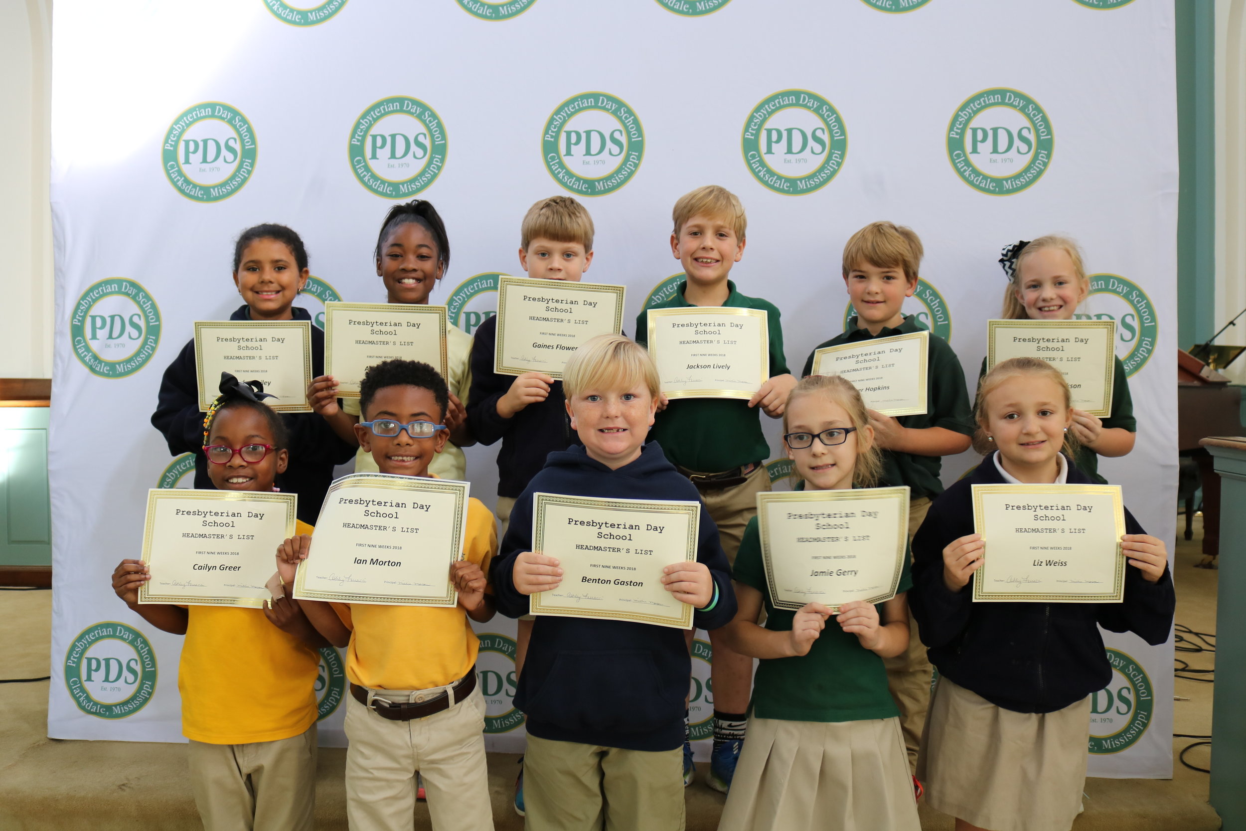 3rd grade headmaster's list