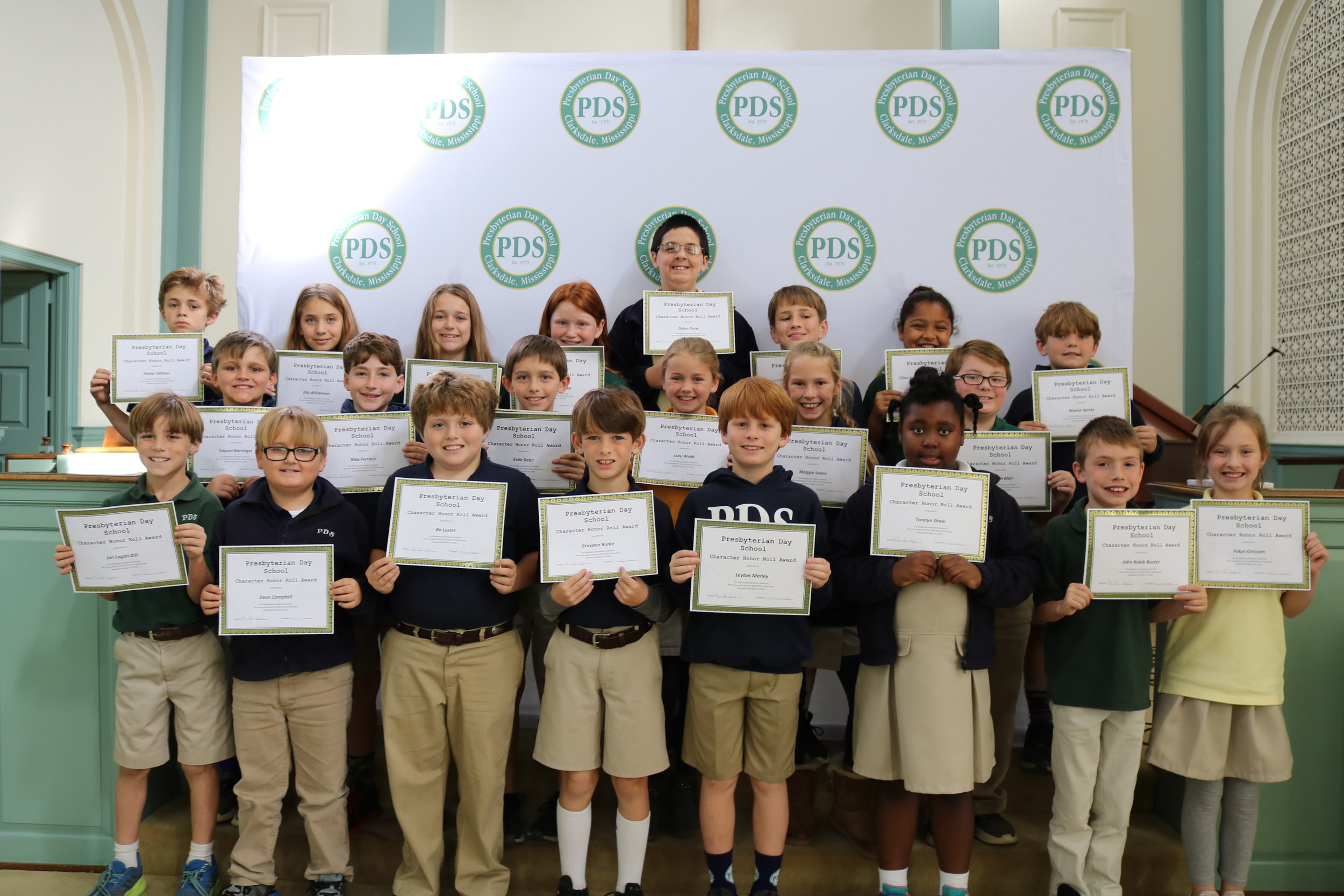 4th grade character honor roll