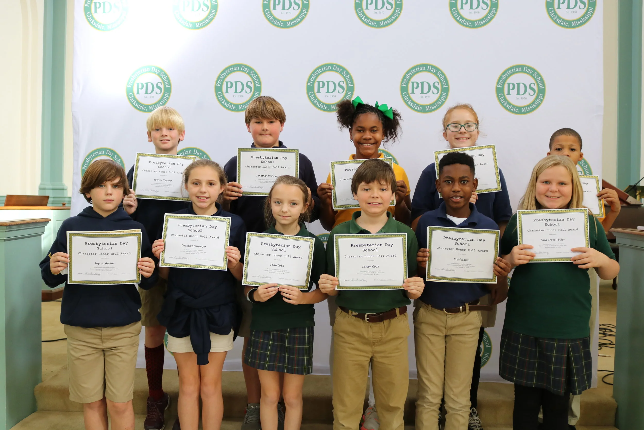 5th grade character honor roll