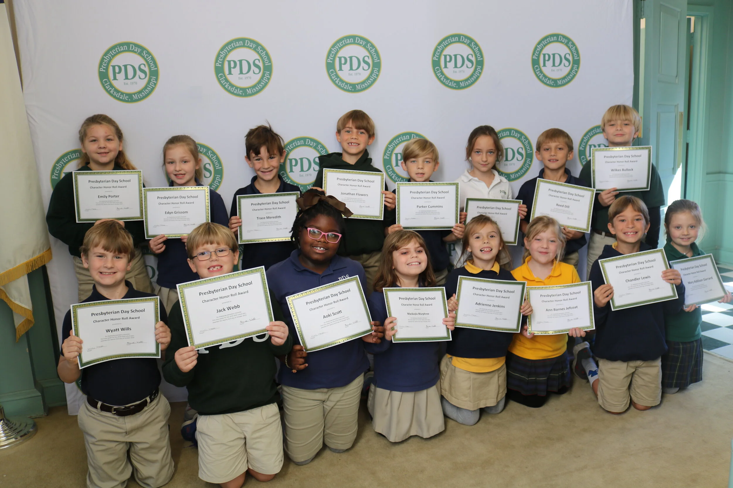 2nd grade character honor roll