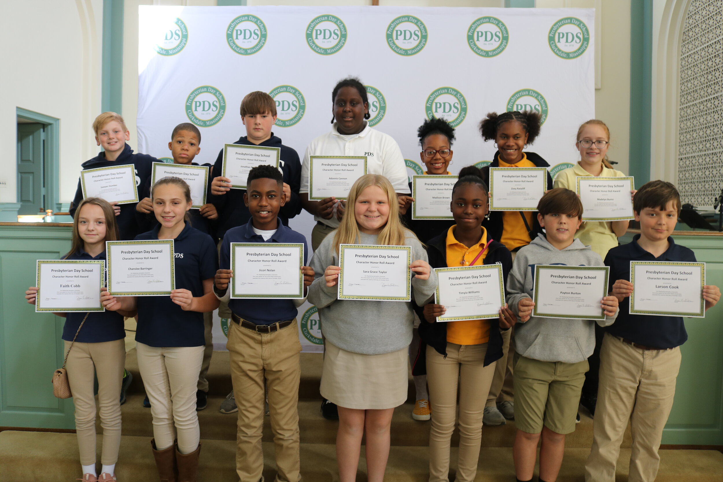 6th grade character honor roll