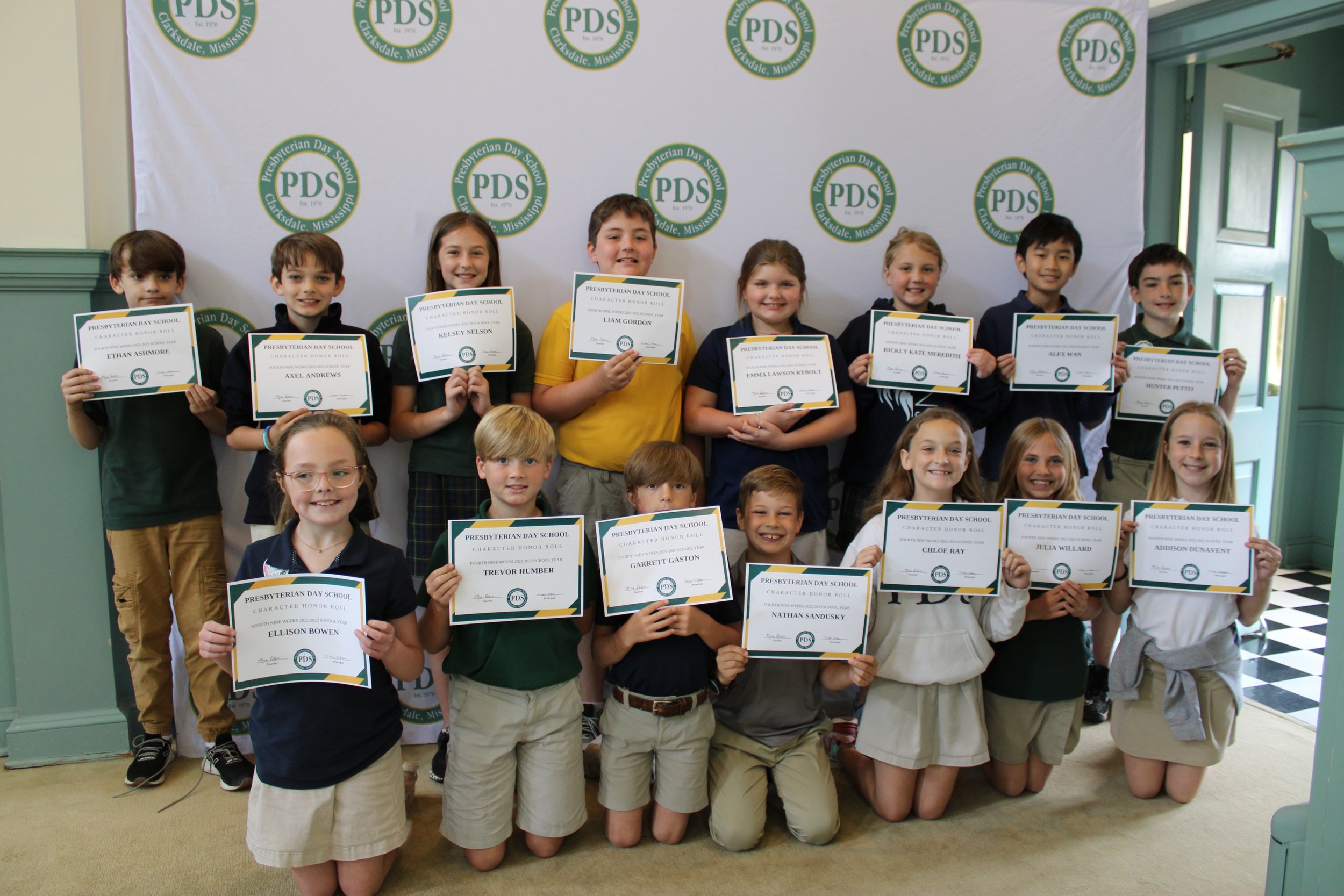 4th grade character honor roll