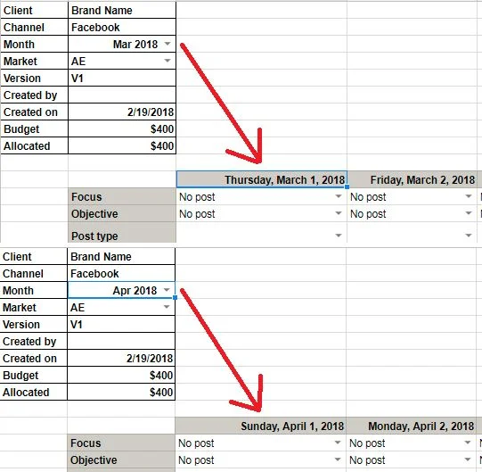 Free Social Content Calendar Template Google Sheets