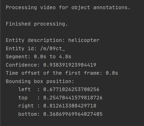 Object Tracking Via Video Intelligence Api In Python Example Google Cloud Platform