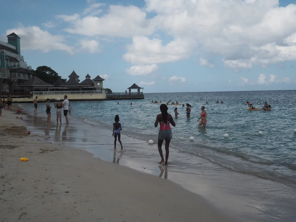 we were only allowed to swim within the sectioned off area.