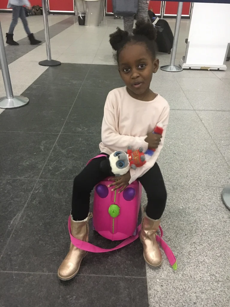 setting off for our fact finding trip a year ago...how young does she look?!