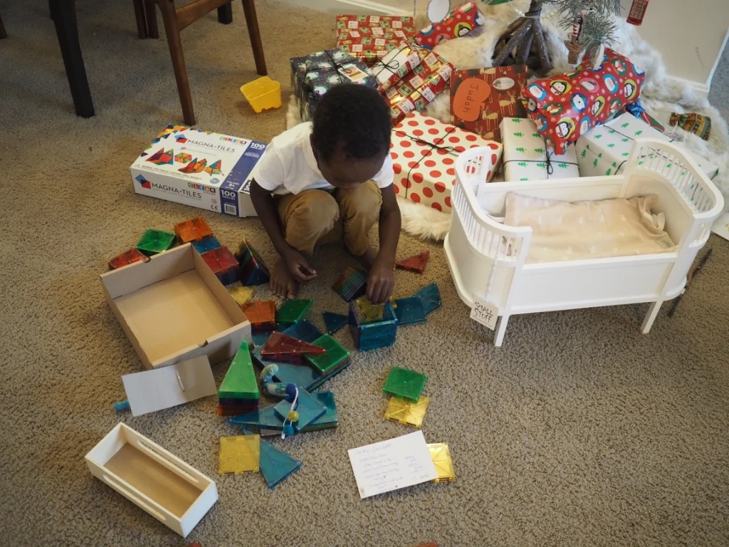 the. best. gift. ever. these magnatiles are officially judah's but both kids can play with them for hours! we even get stuck in. they are awesome.