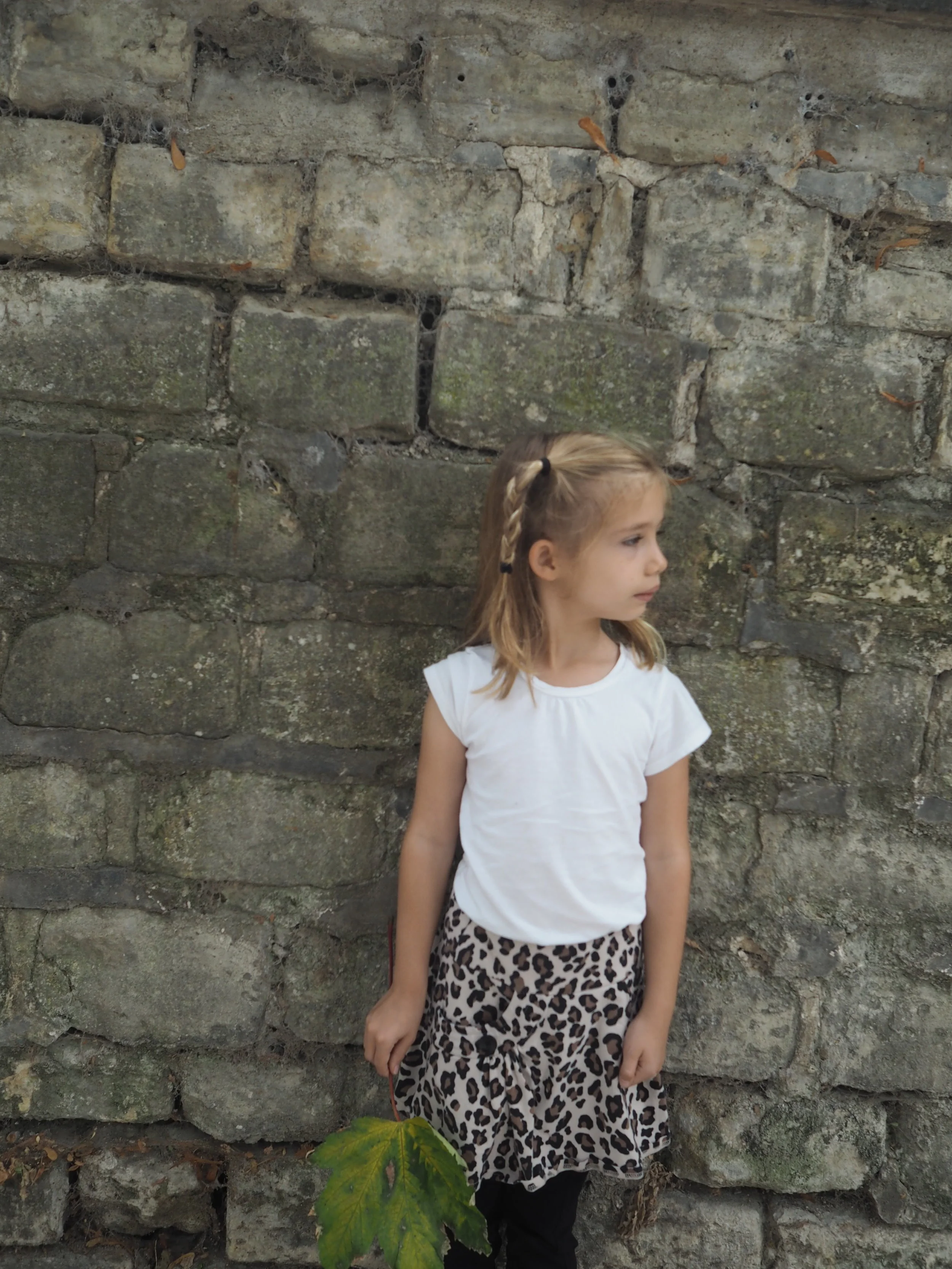 Maddie indulged me…I can’t see a wall and not take a picture of a person in front of it..