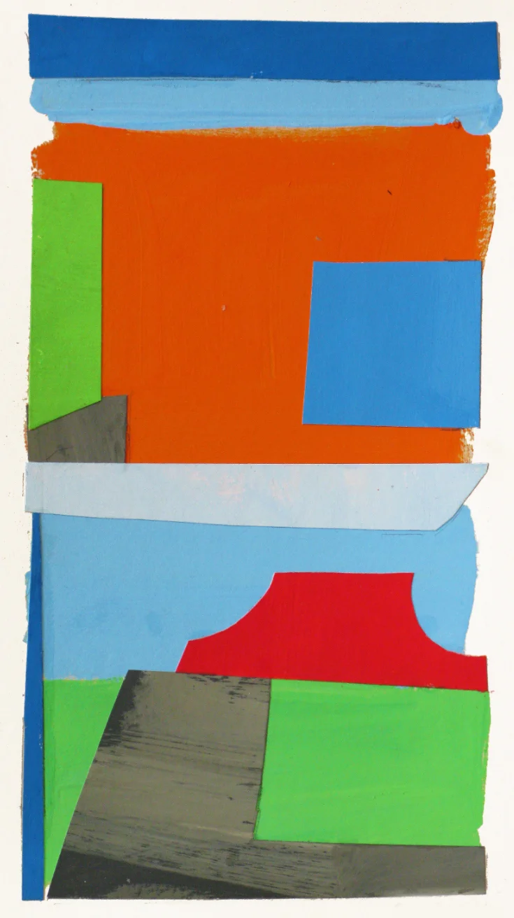 Two Skies , gouache cut paper, 2014
