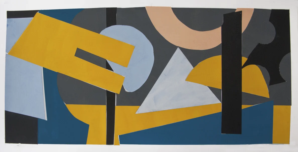 Gray Yellow , gouache cut paper. 2012