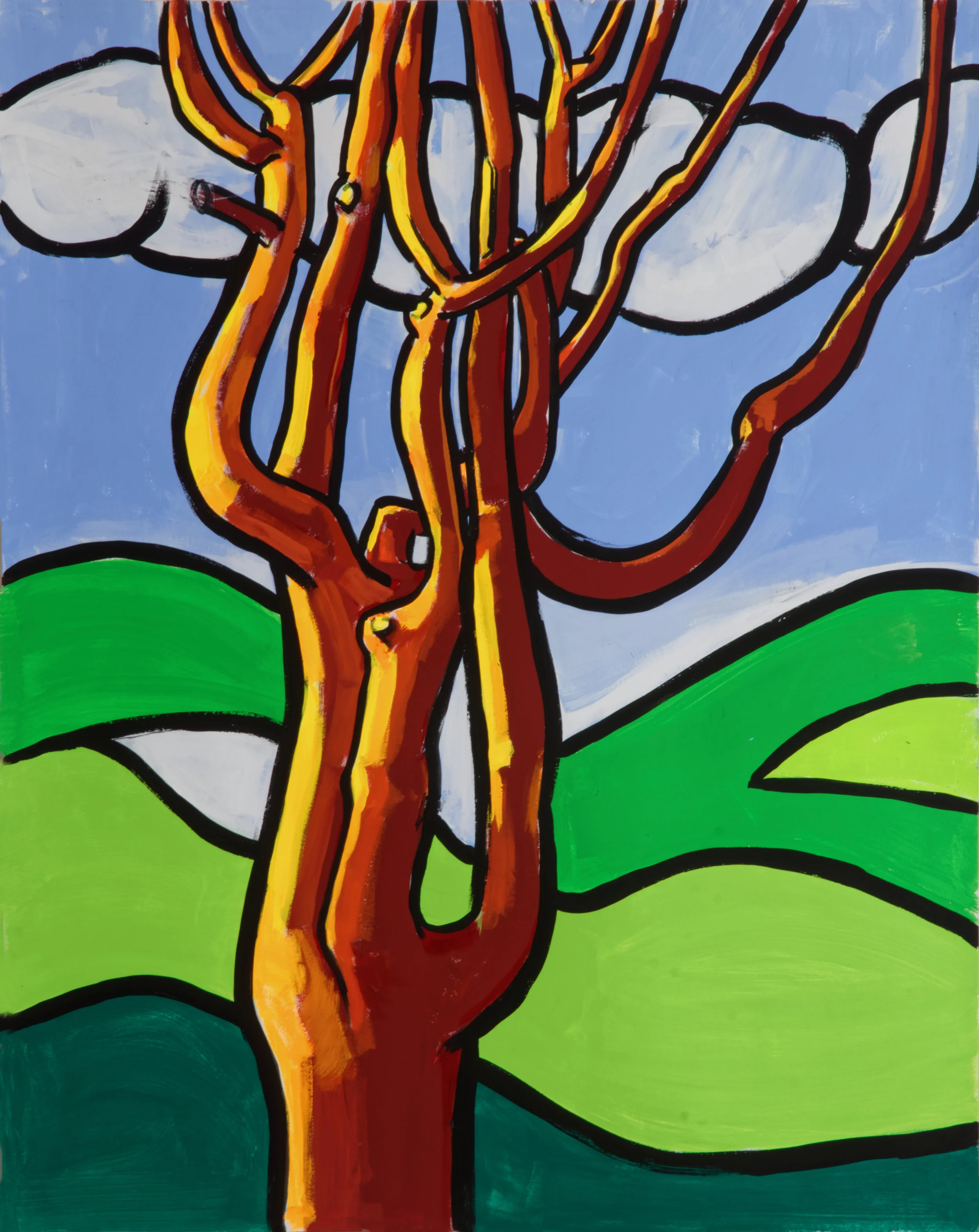 Pine and Cloud , 24 x 19, gouache, 2016