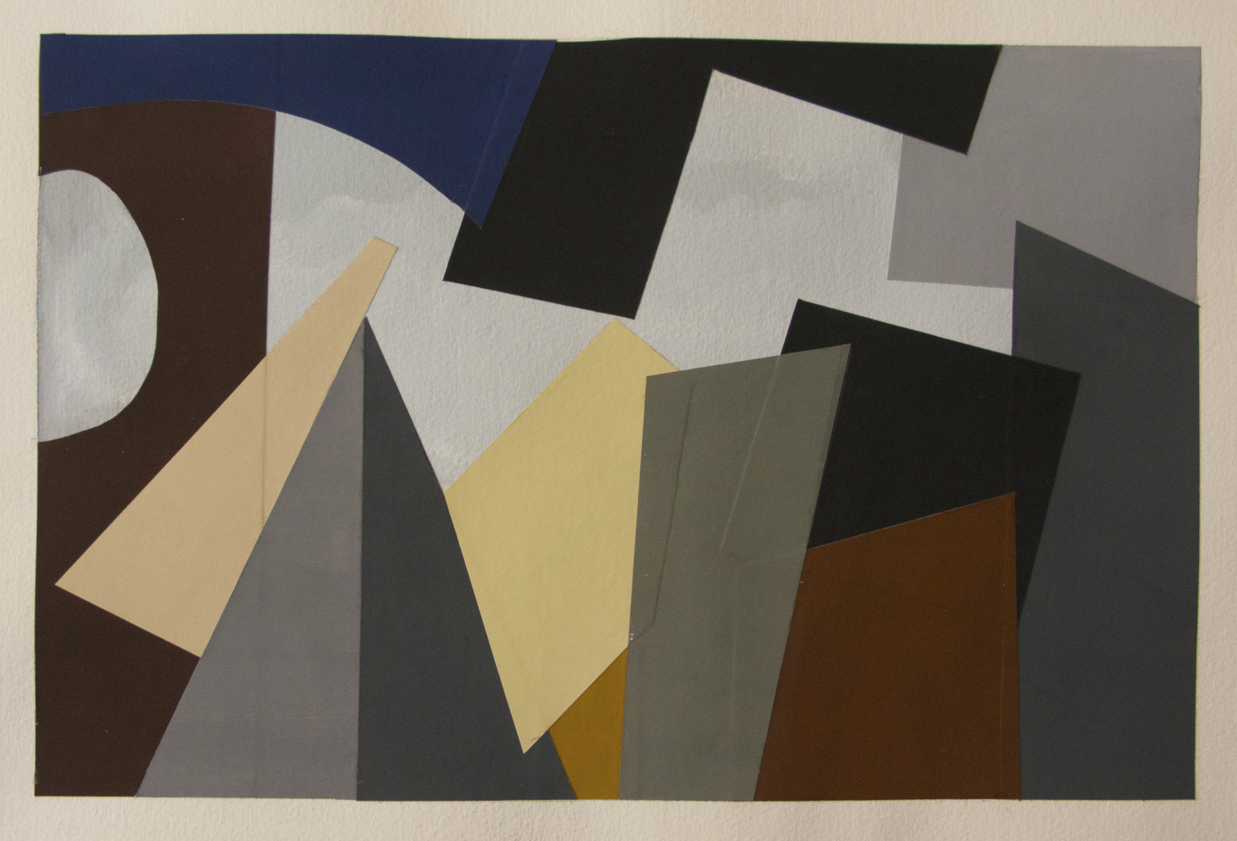    Cutout 8,   gouache/cut paper, 14 × 20 in, 35.6 × 50.8 cm, 2017 