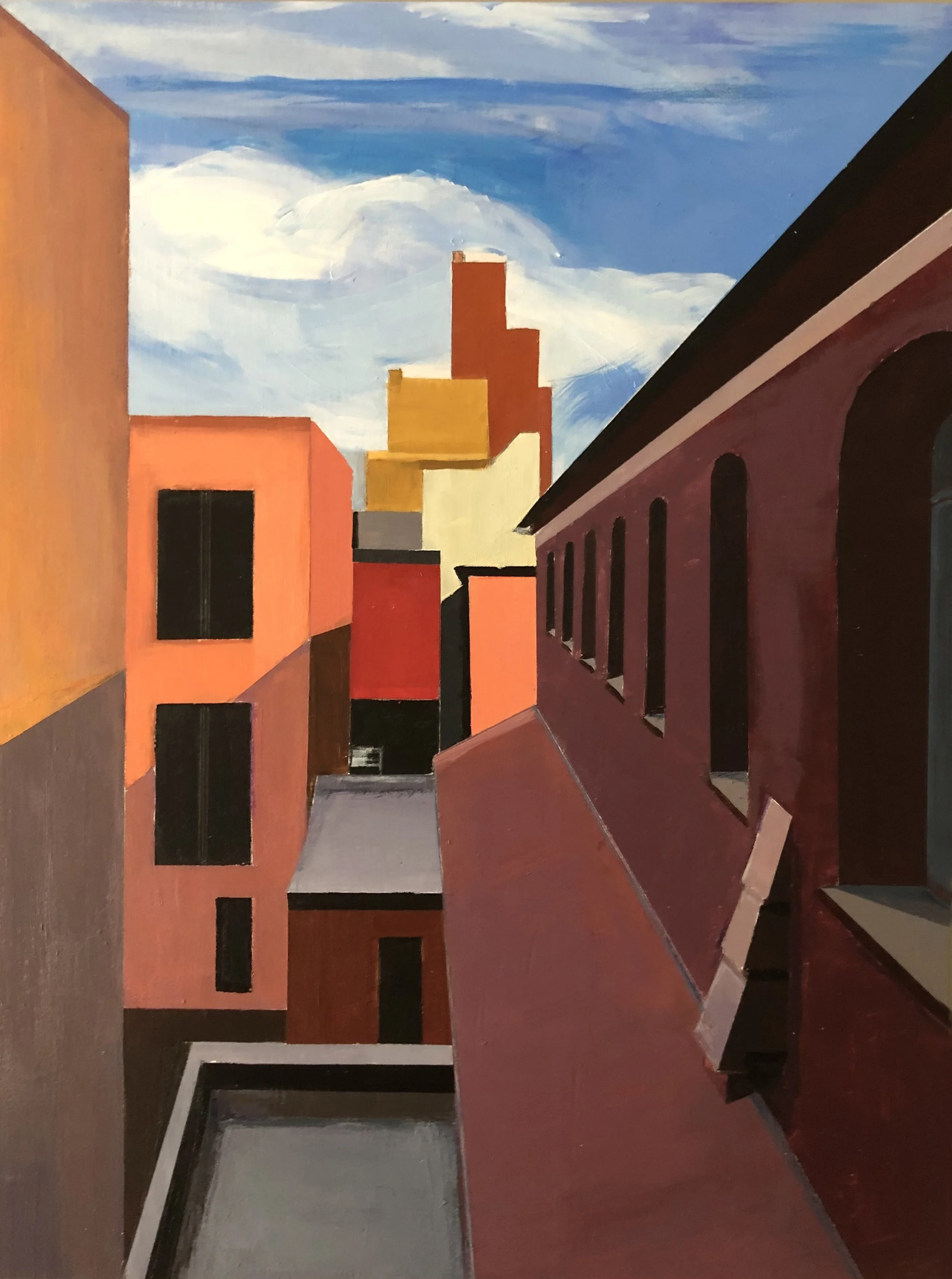    Church of the Guardian Angel,   gouache, 16 × 12 inches, 2024 