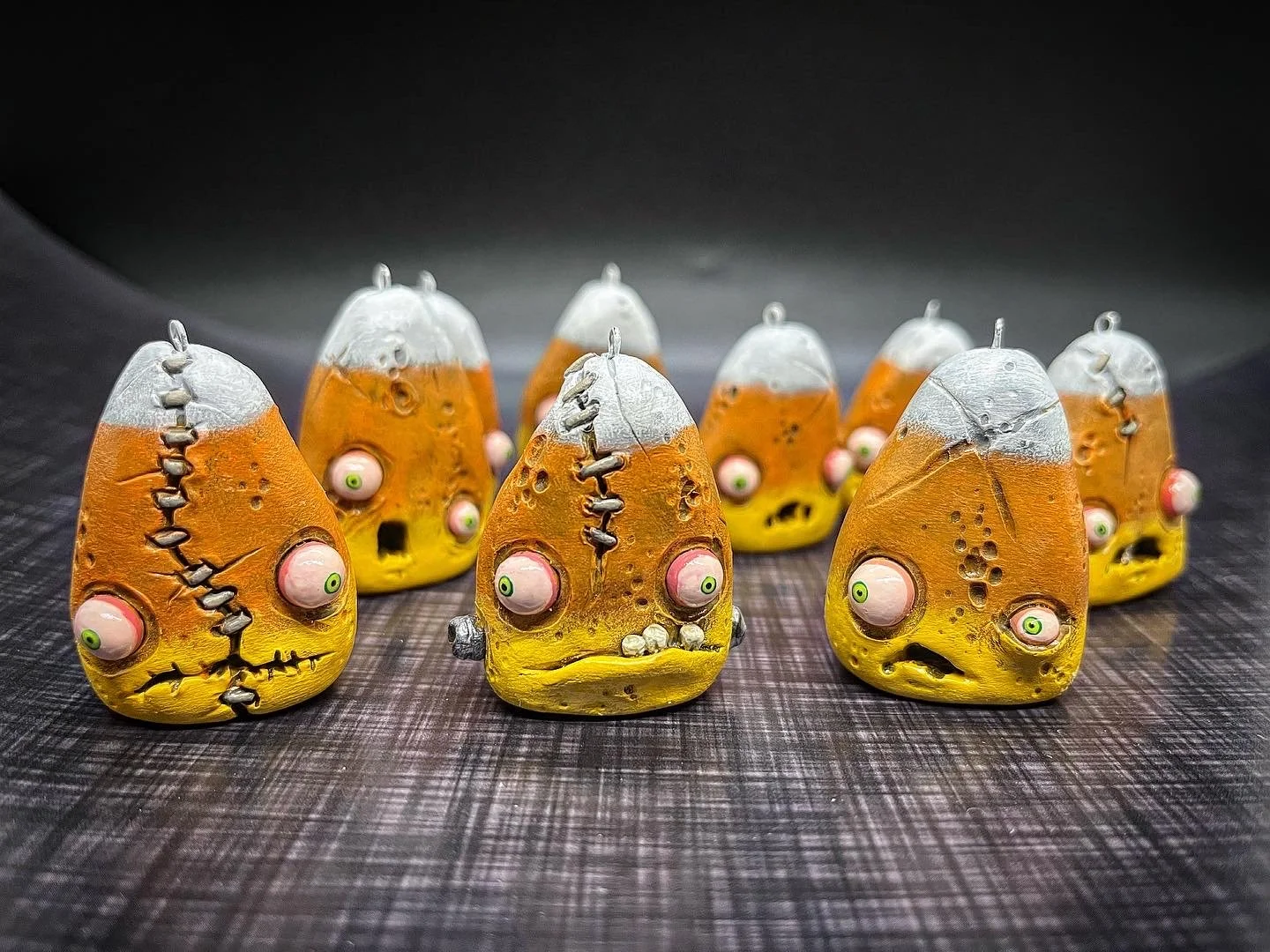 Zombie Candy Corn Ornaments