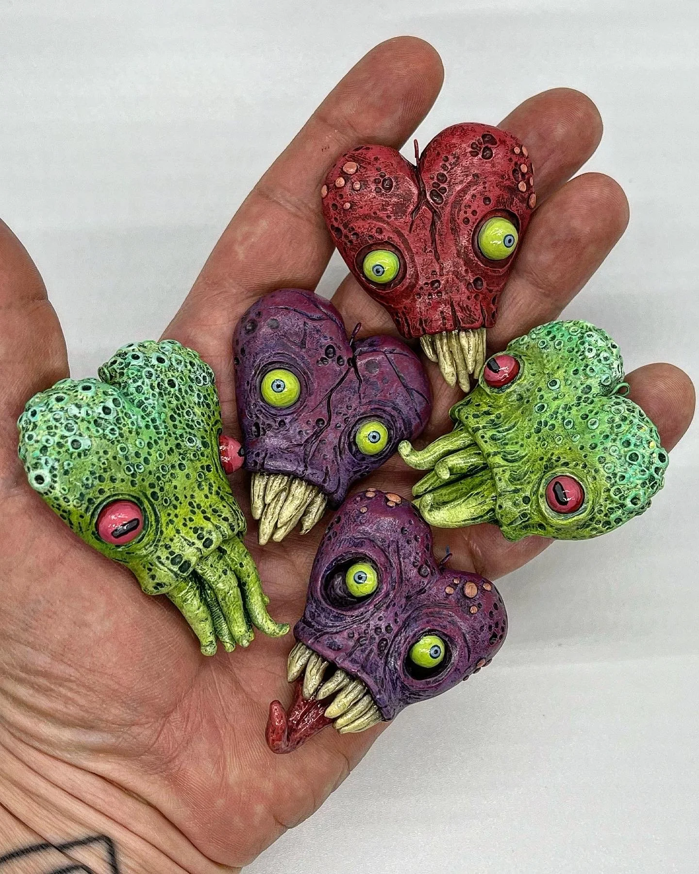 Handfull O' Creepy Valentine Ornaments