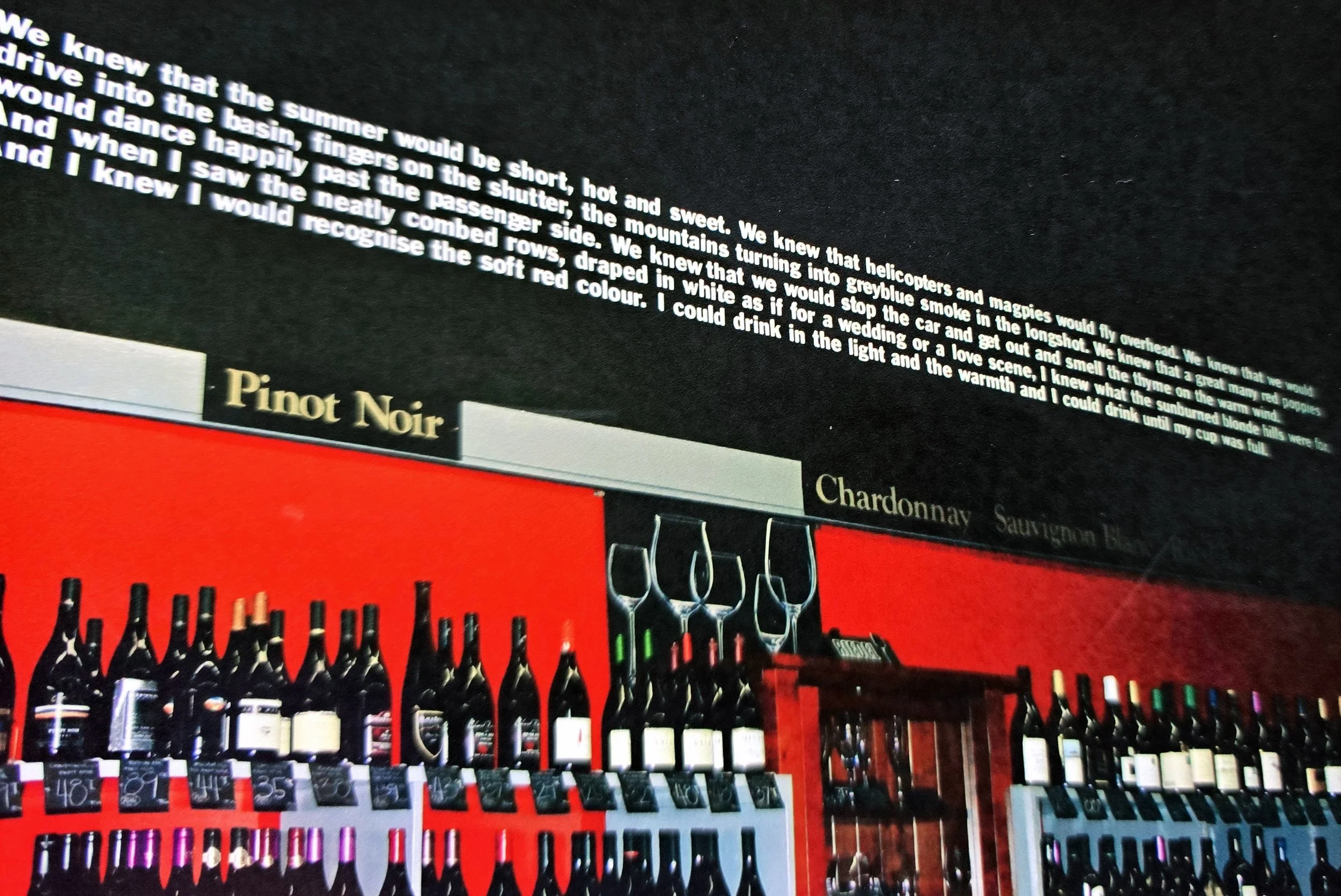 Rainy McMaster installation in Dunedin bottlestore