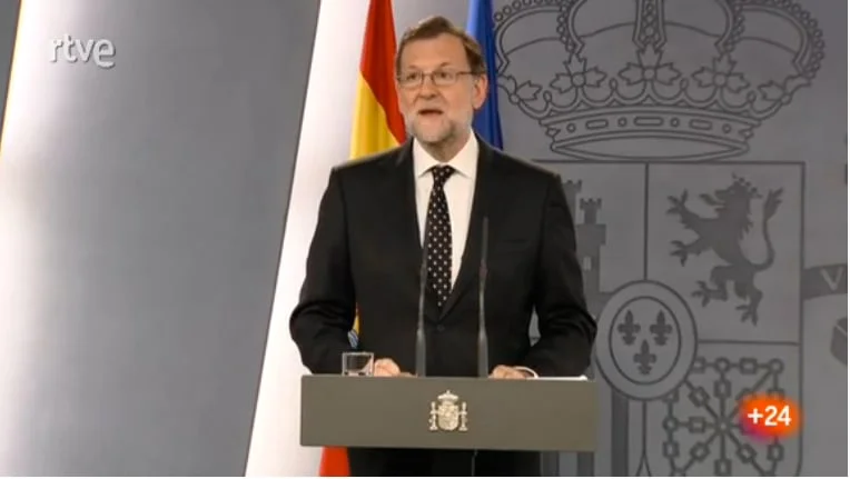 Interim President Mariano Rajoy threatening legal action for any "illegal acts" of the Catalan Parliament.