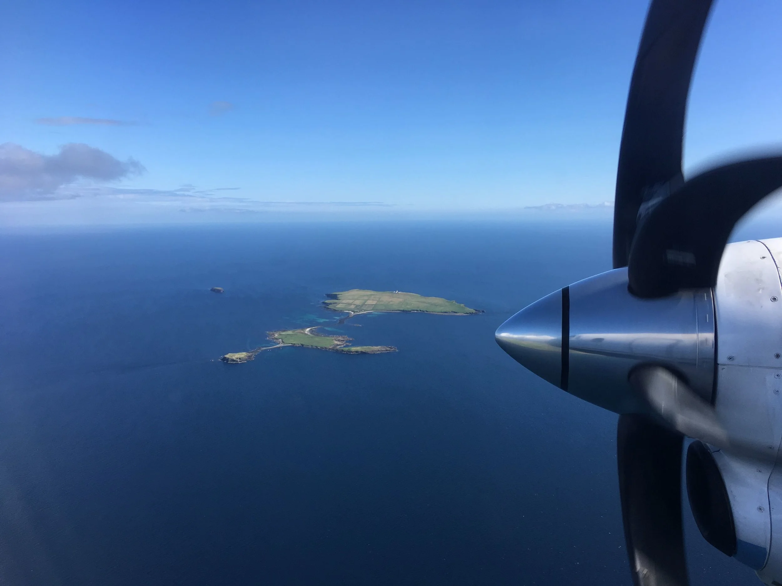 The Orkney Islands from the air.