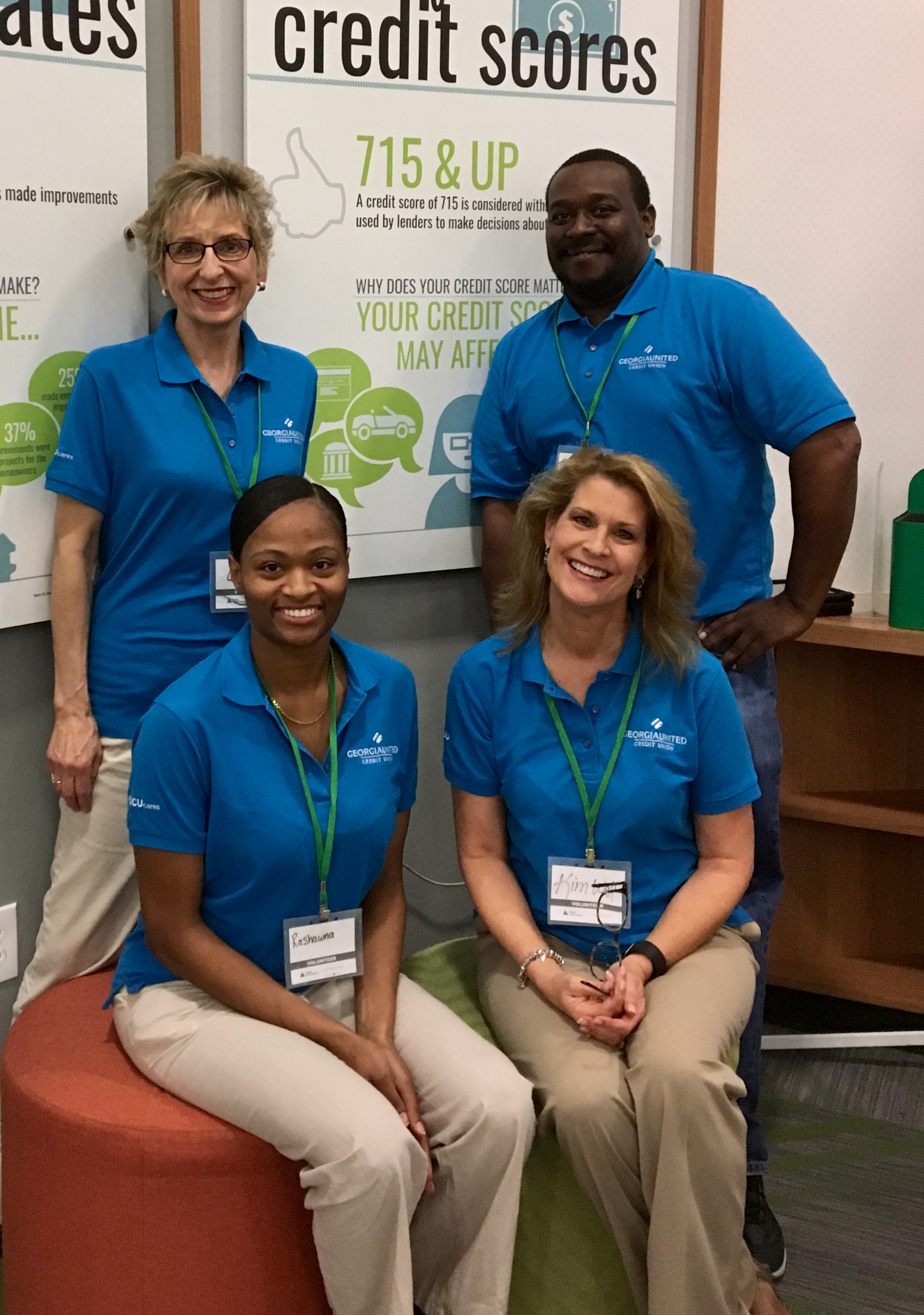 Kim Wall, bottom right, with her team at the JA Discovery Center at Gwinnett
