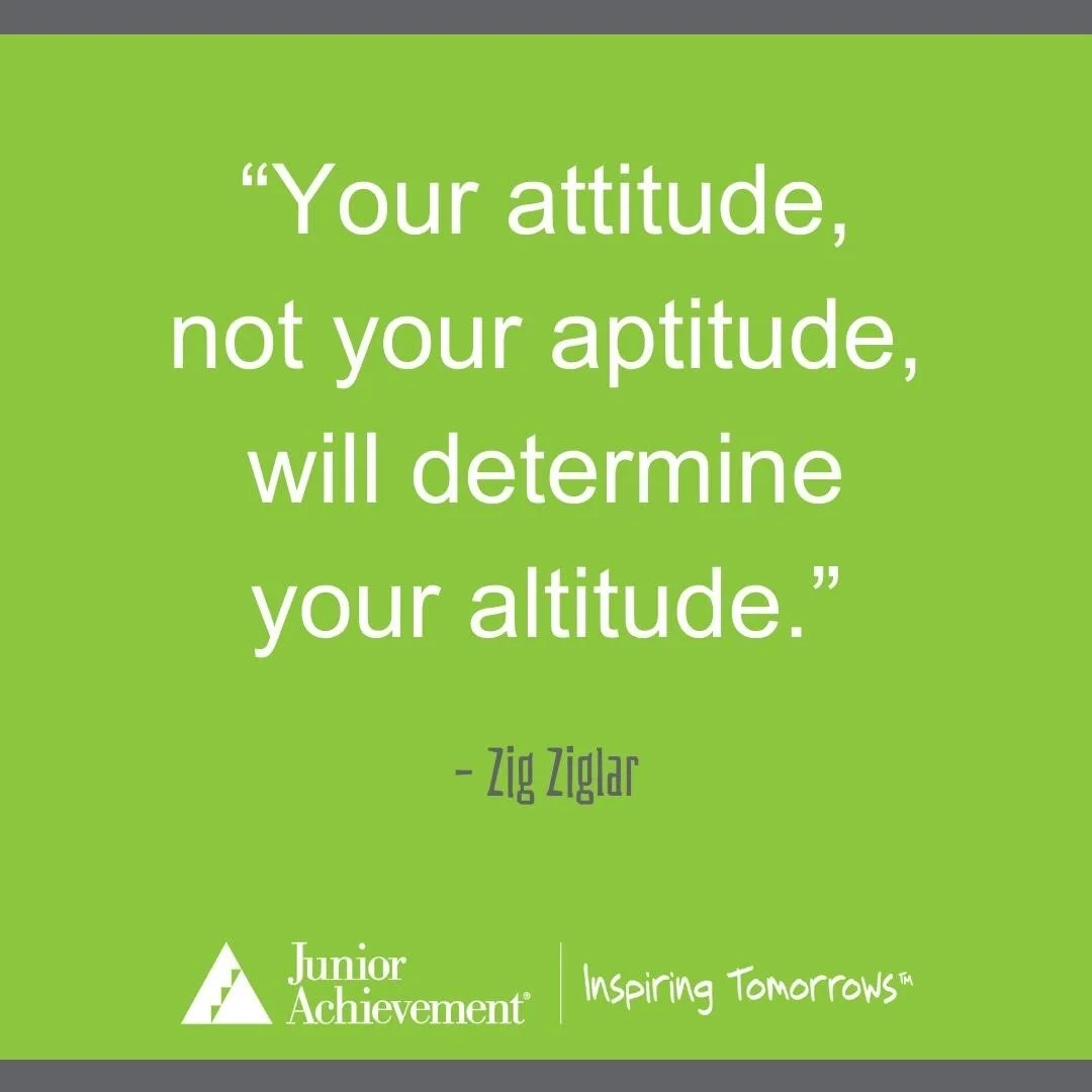 "Your attitude, not your aptitude, will determine your altitude." - Zig Ziglar  #inspirationalquote #motivationalquote #MotivationalMonday
