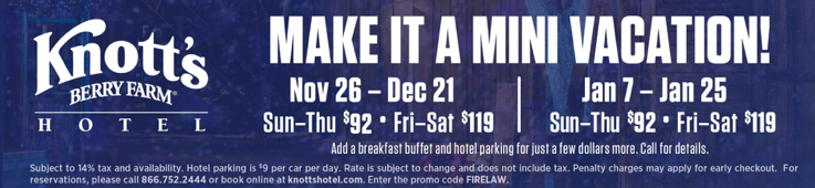 Free Admission Fire and Law Tribute Days at Knott's Berry Farm