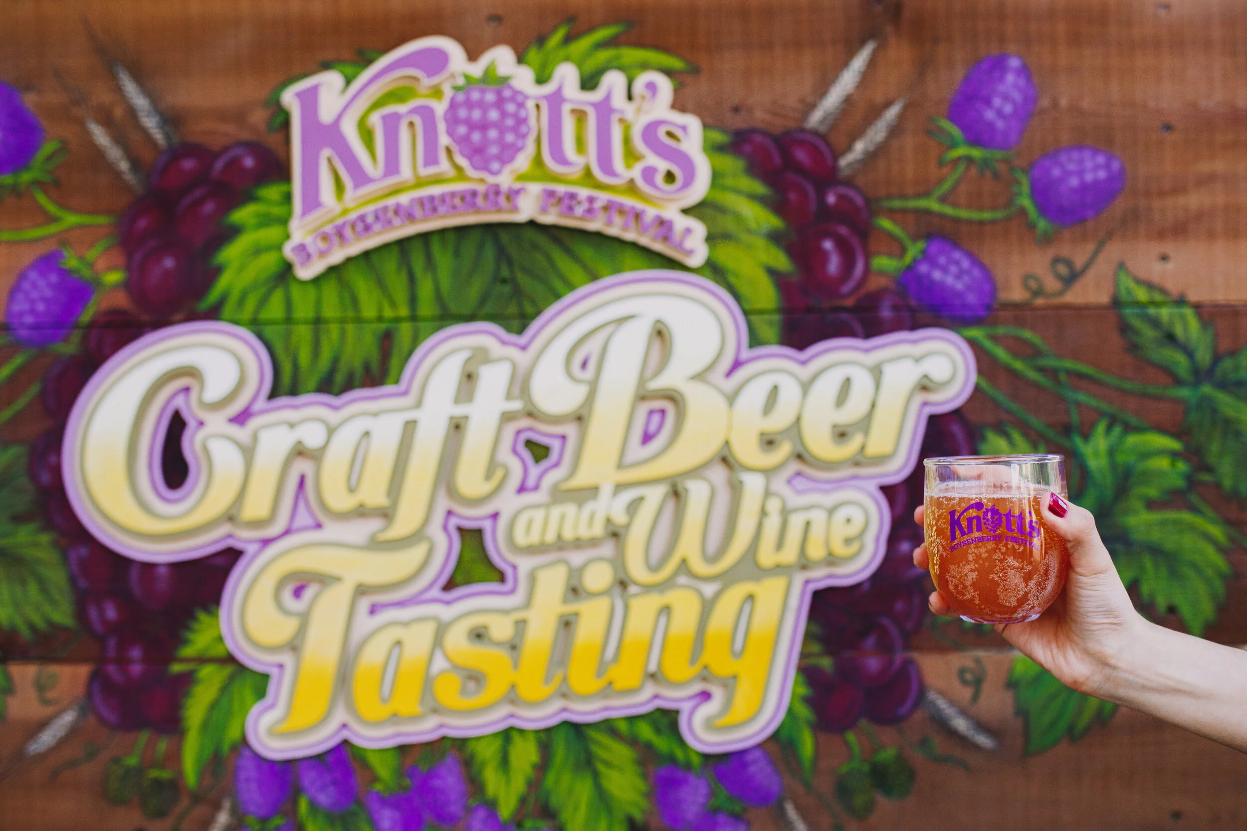 Knott's Berry Farm Boysenberry Festival Craft Beer and Wine Tasting Card