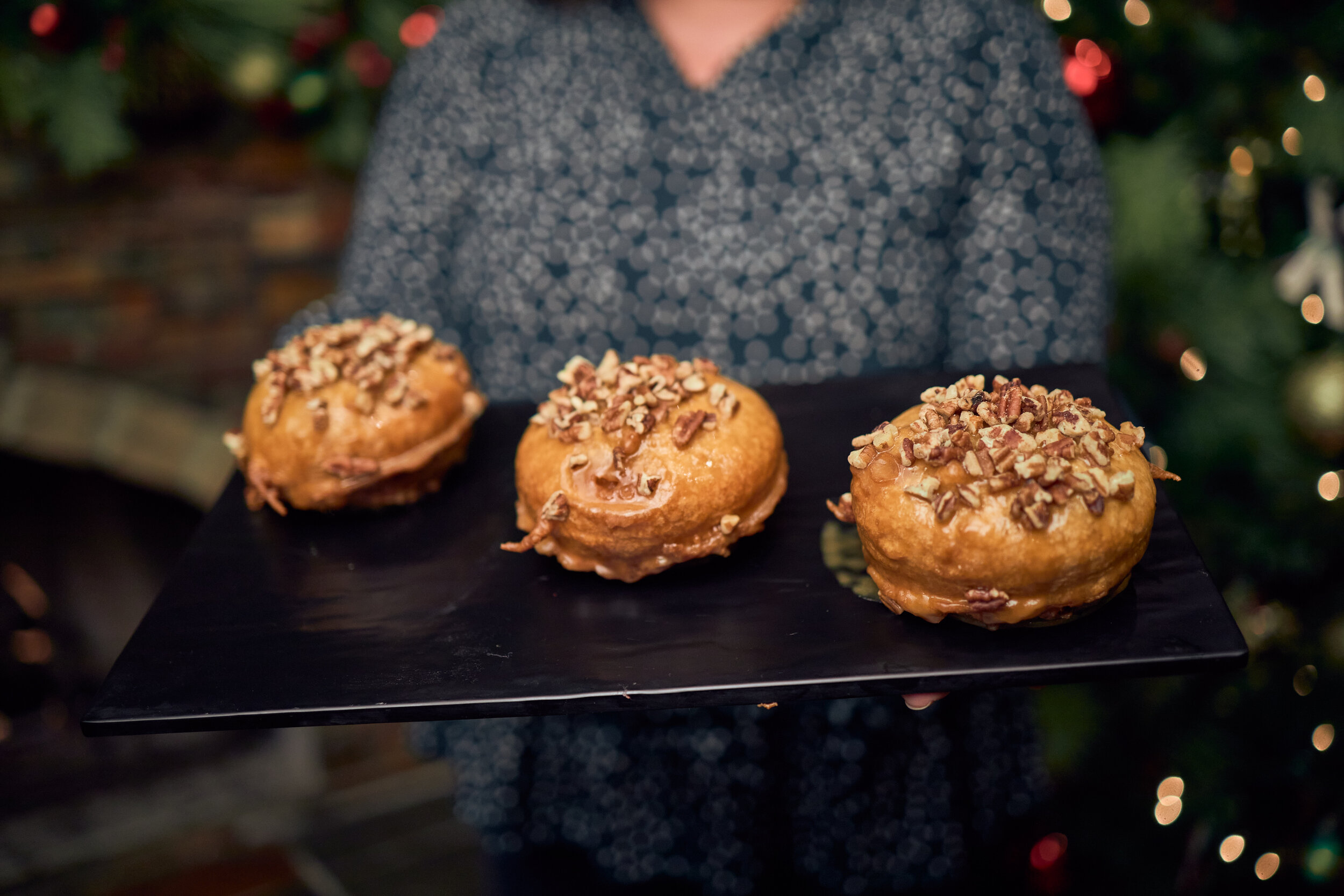 Comet’s Cinnamon Bun with a Maple Glaze and Candied Pecans