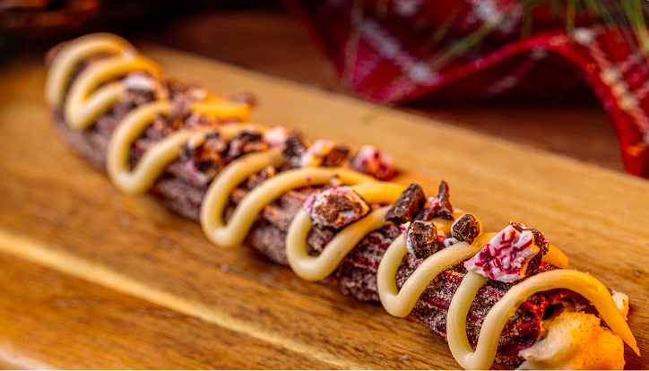 Red Velvet Churro W/ Peppermint Bark Cream Cheese