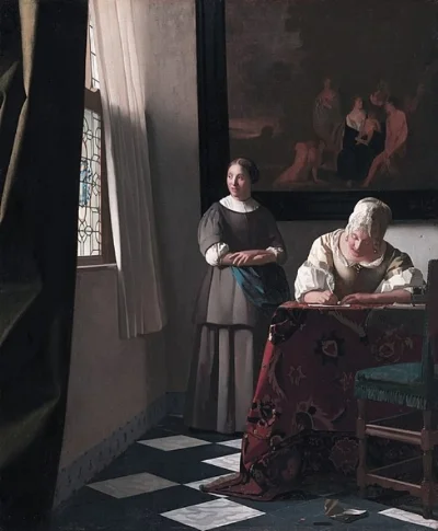“Forget it. Where’s my laptop?” "Woman Writing a Letter, With Her Maid, by Johannes Vermeer, via Wikimedia Commons.