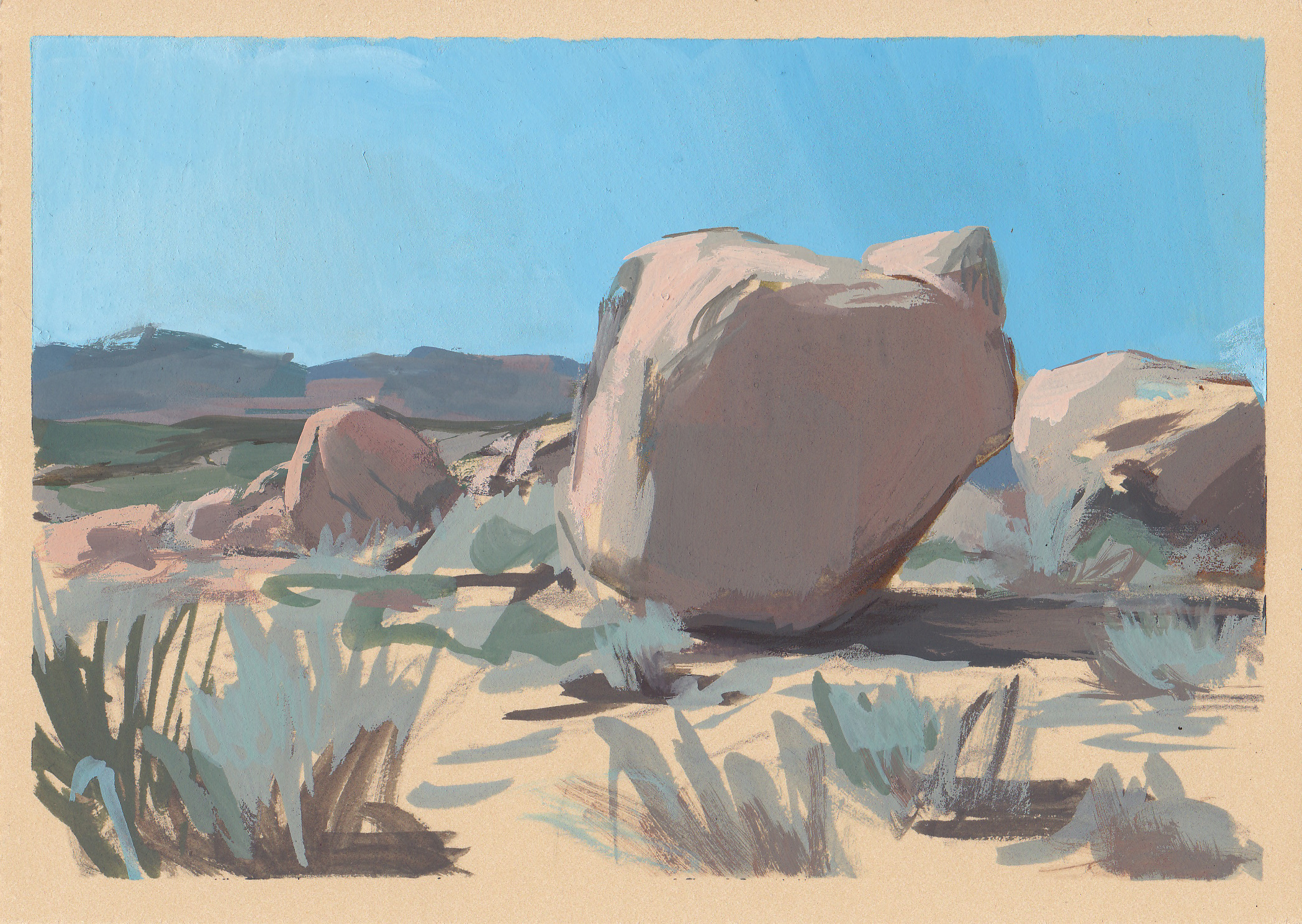    Joshua Tree     gouache on paper 5x7" 2013  private collection Denver, CO  purchase prints  
