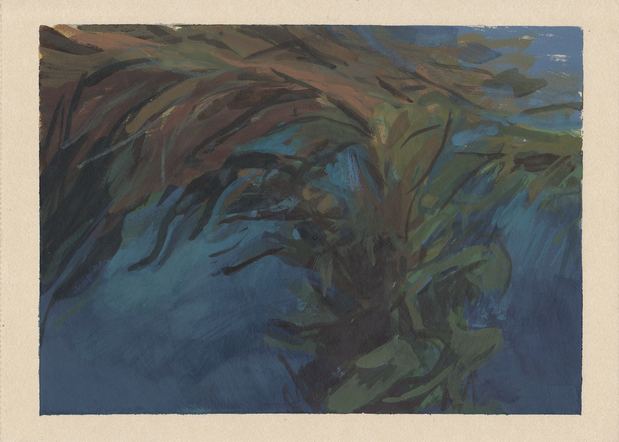    Kelp Forest     gouache on paper 4.25x6" 2013  private collection Australia  purchase prints  