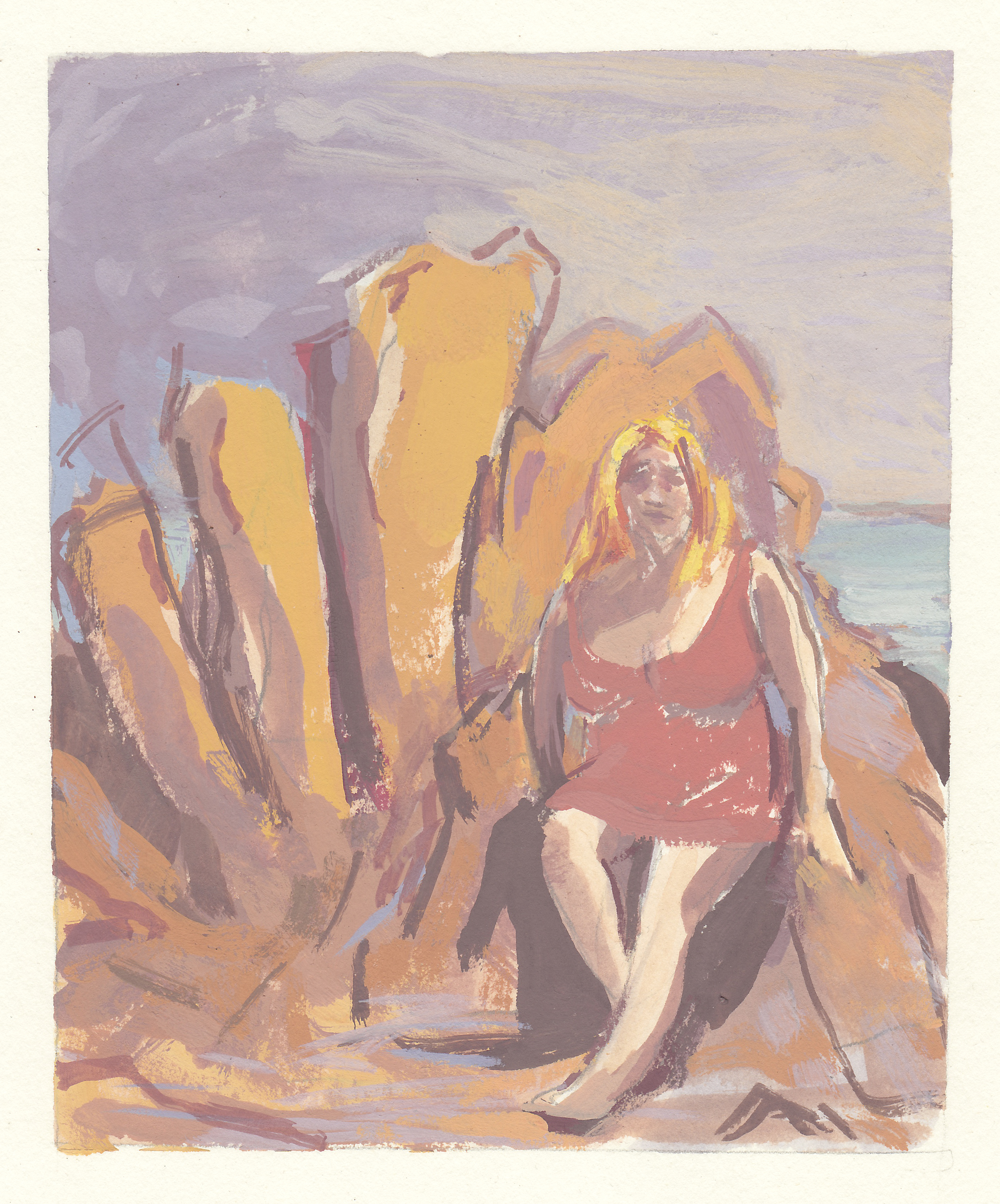    Patsy     gouache 4.25x5.25" 2014  private collection 