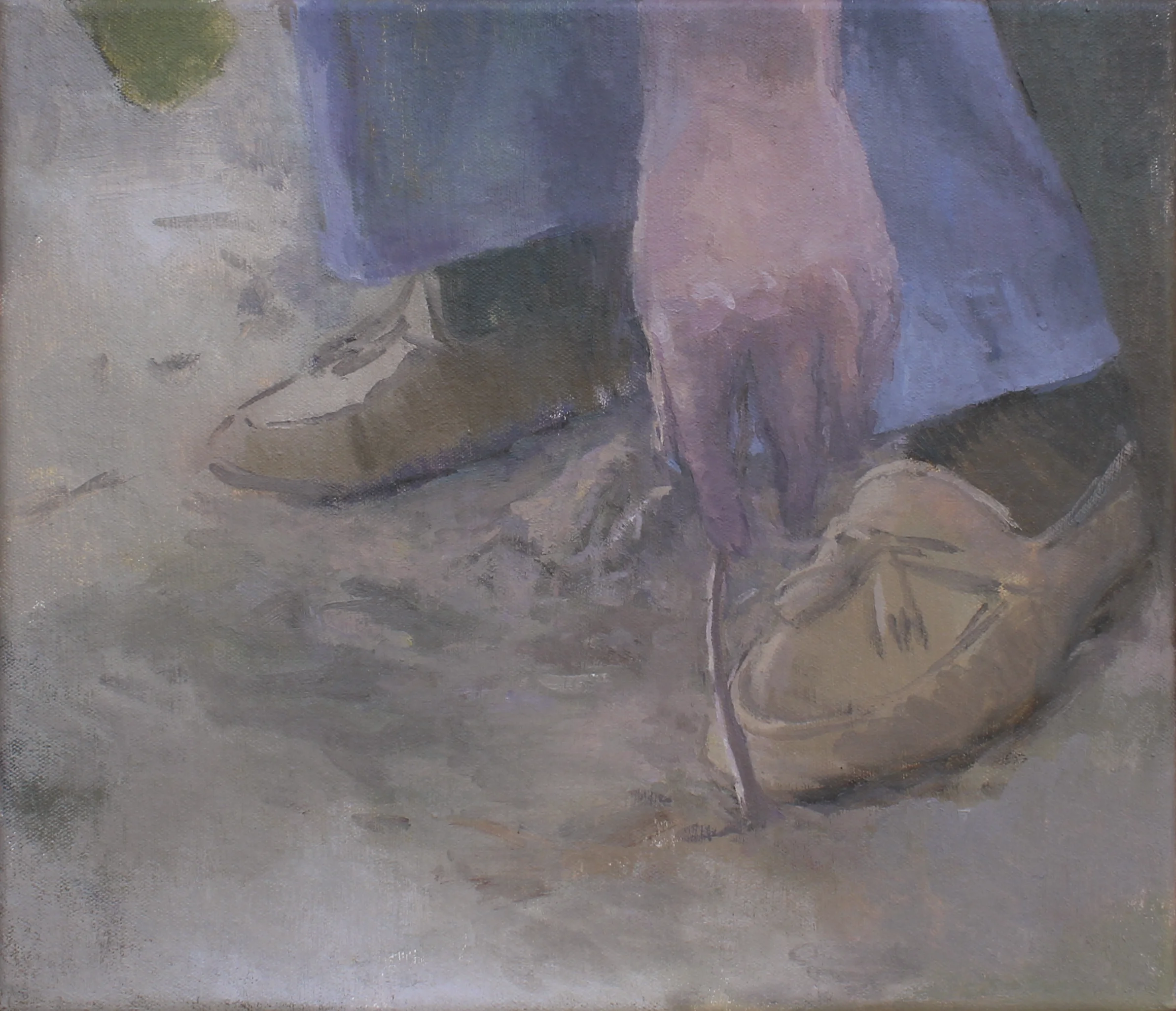 stick in the mud oil on canvas 14x12" 2016 available