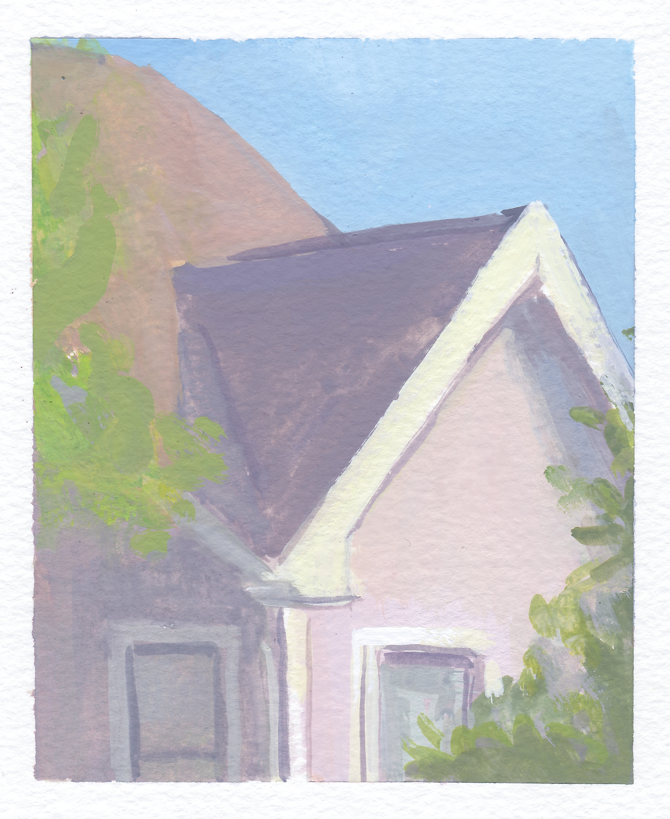    purple house     gouache on paper 4x5" 2016  available by request 