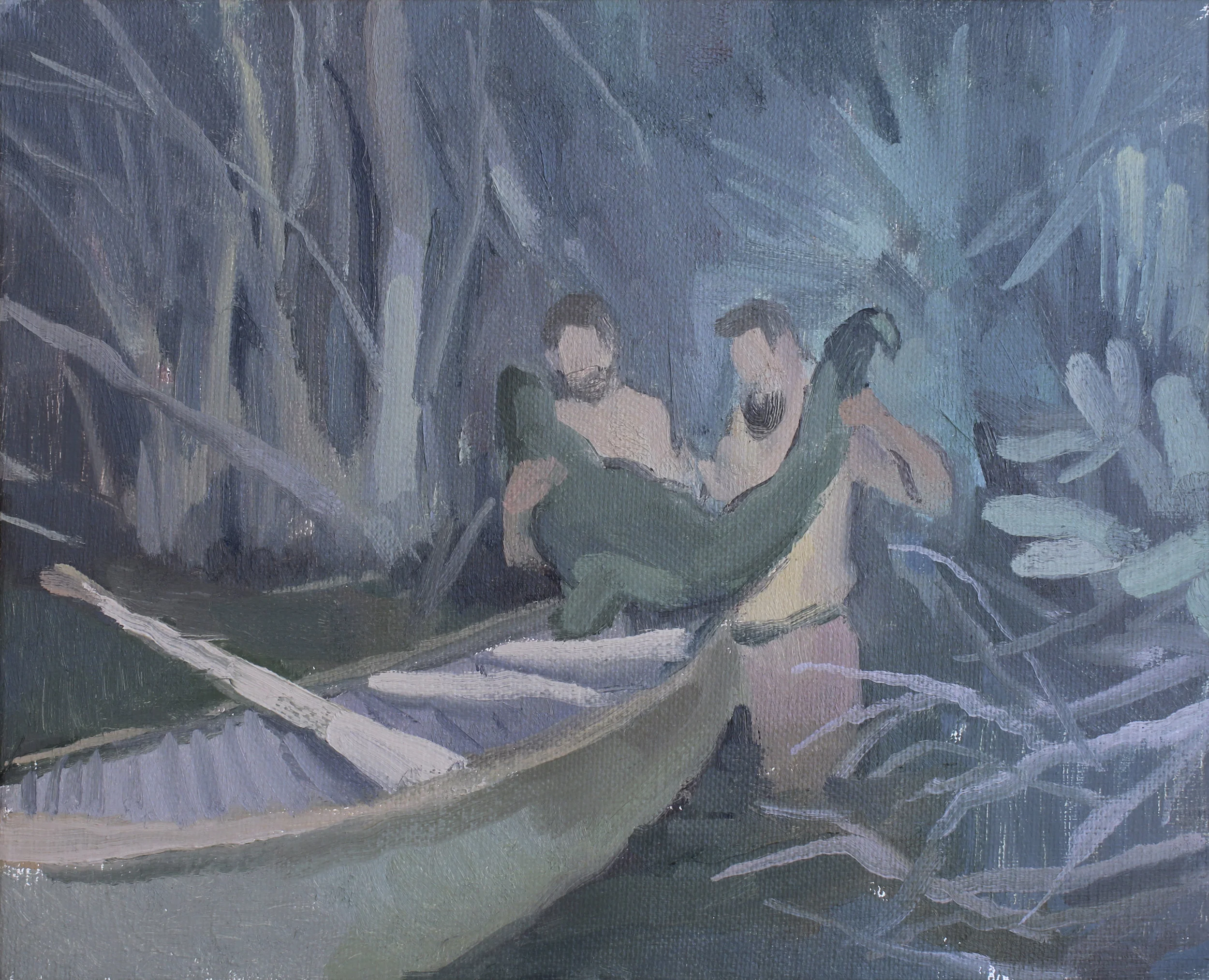 swamp nocturne oil on canvas 8x10" 2017 private collection Nashville, TN