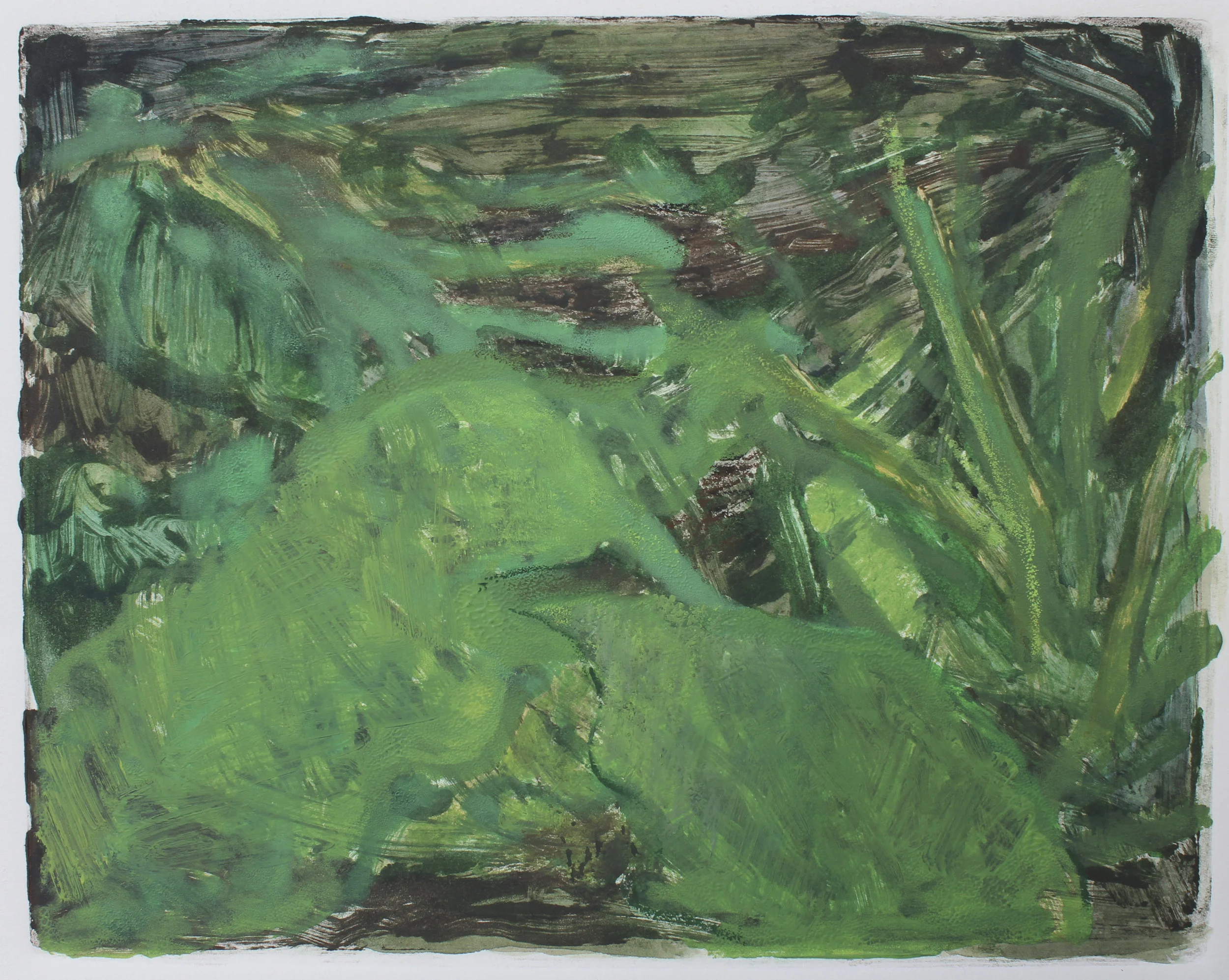 tropical lush monotype unique edition 7.5x9.75" 2017