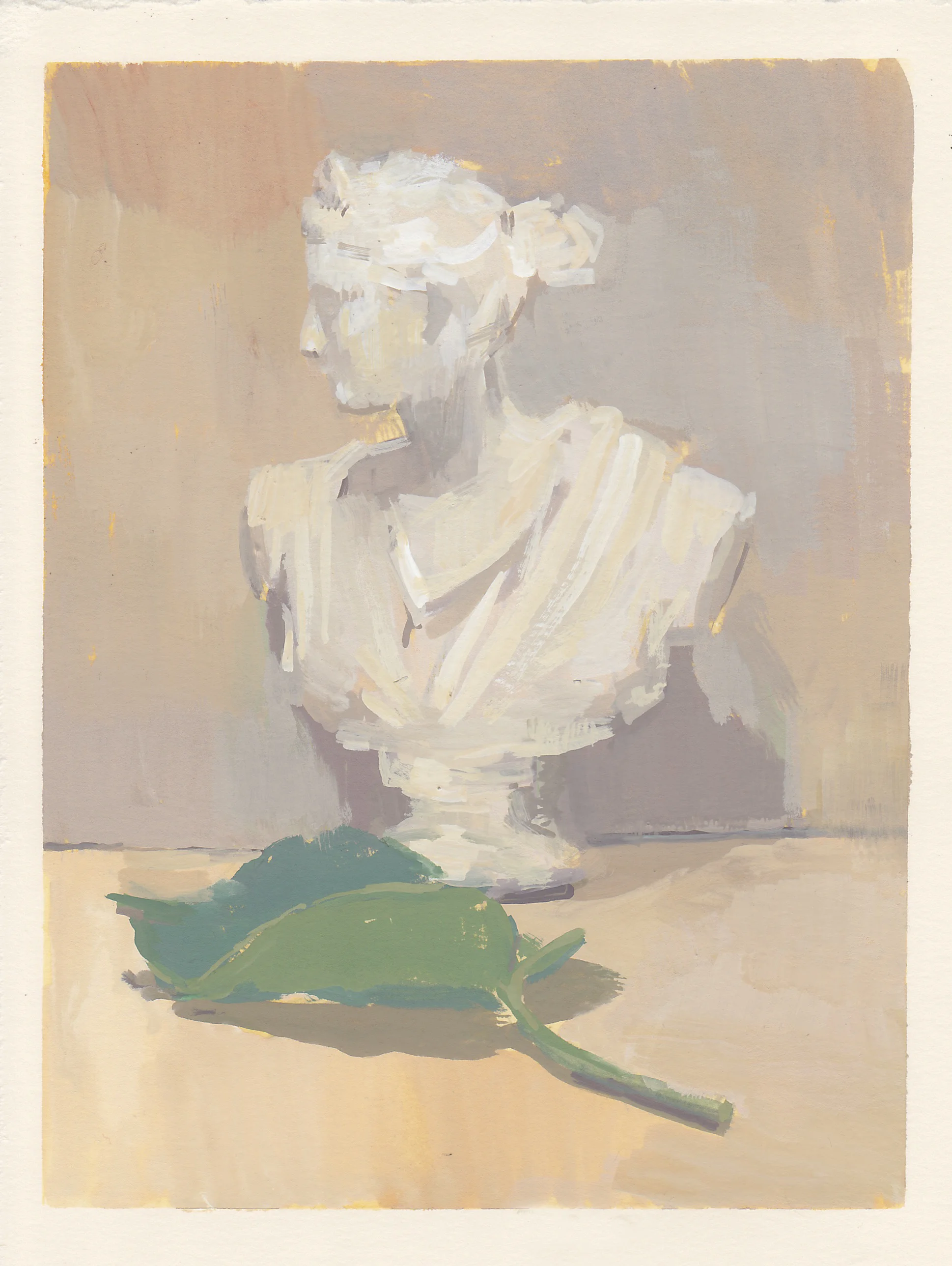 Leaf of Athena gouache on paper 6x7.75" 2017