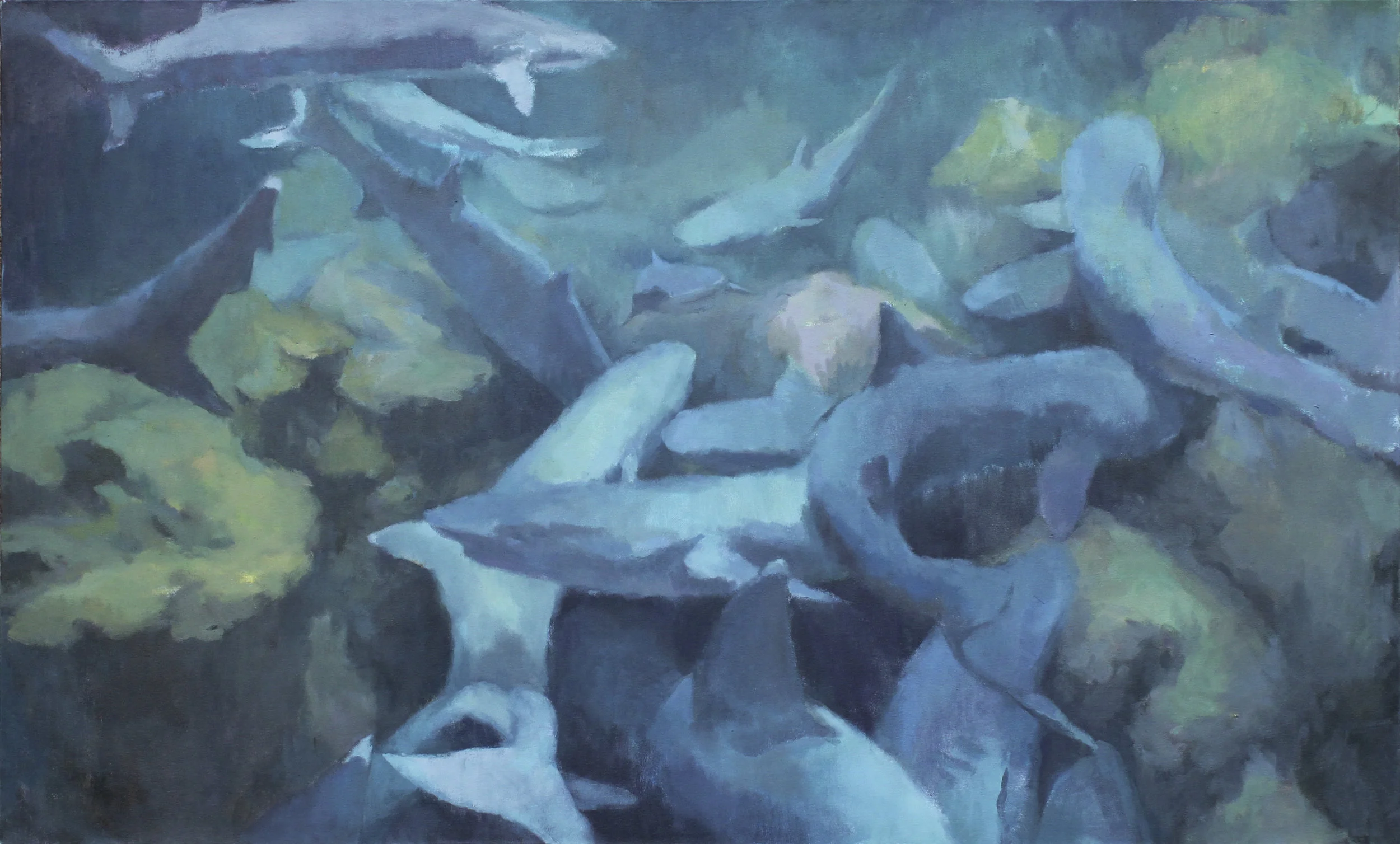 night hunters oil on canvas 36x60" 2017 available