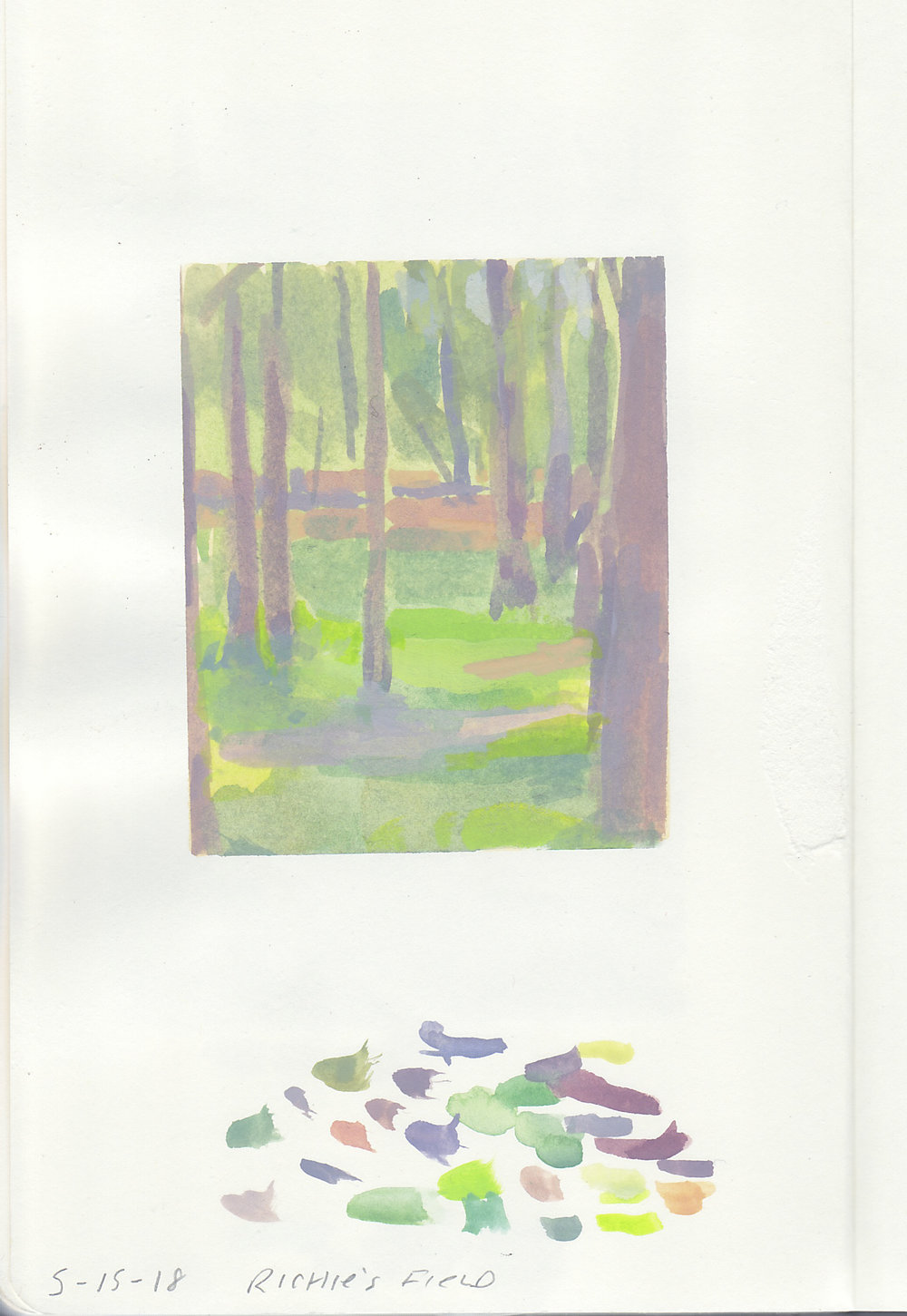 gouache on paper, sketchbook entry 
