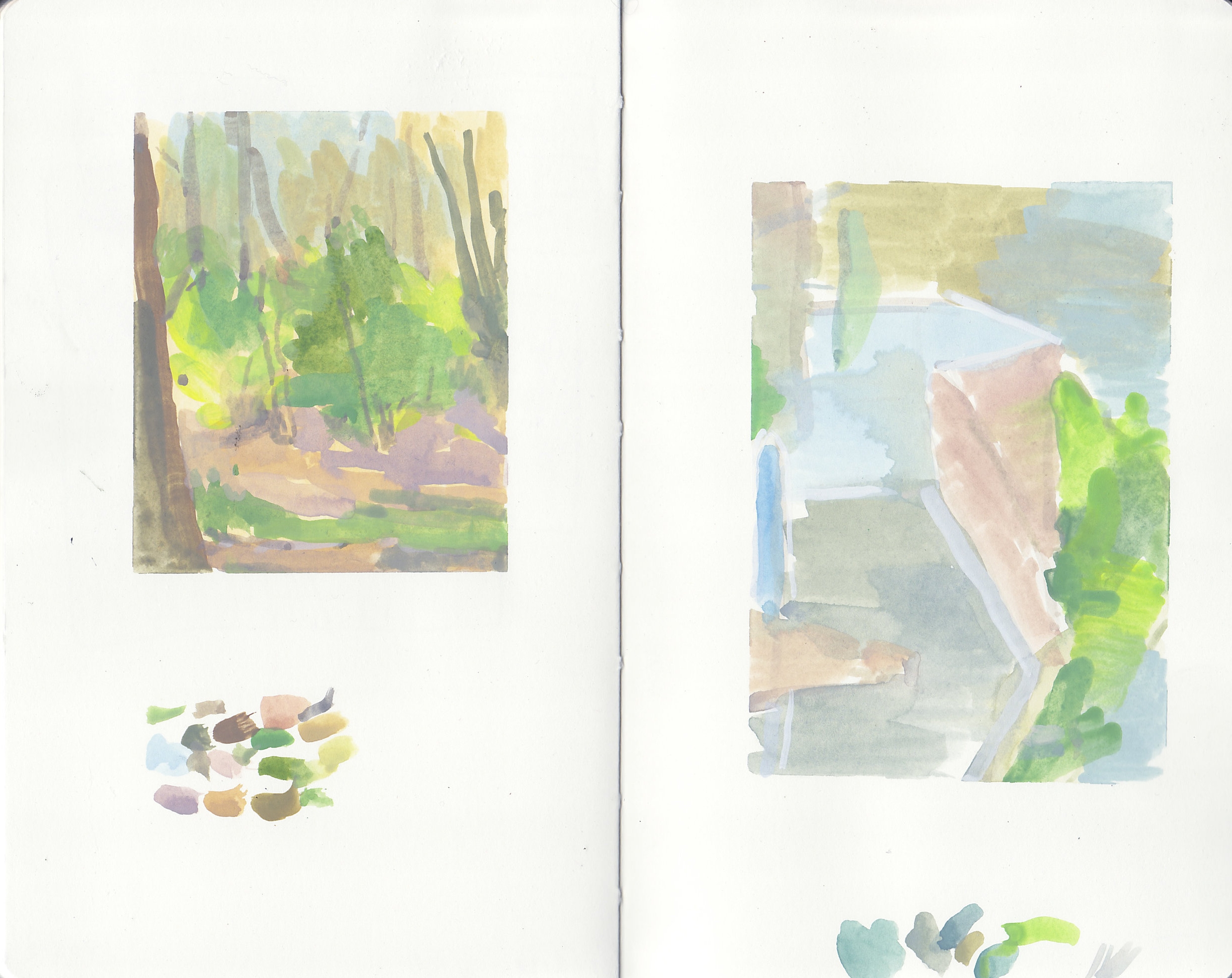  gouache on paper, sketchbook entry 