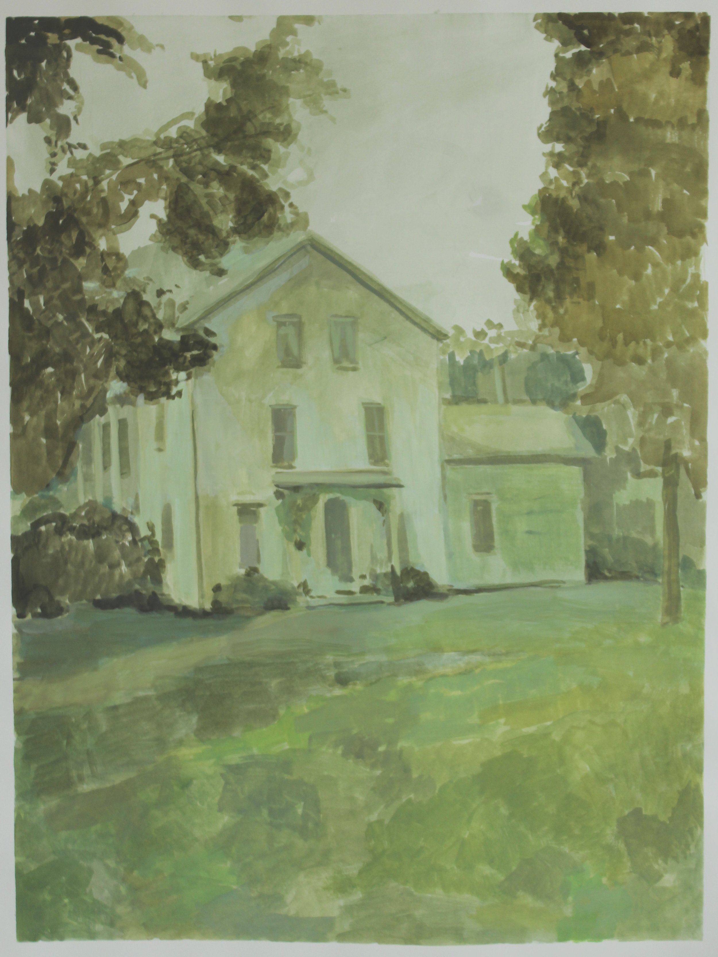 a summer place gouache on paper 26.5x19.75” 2018 private collection Nashville, TN