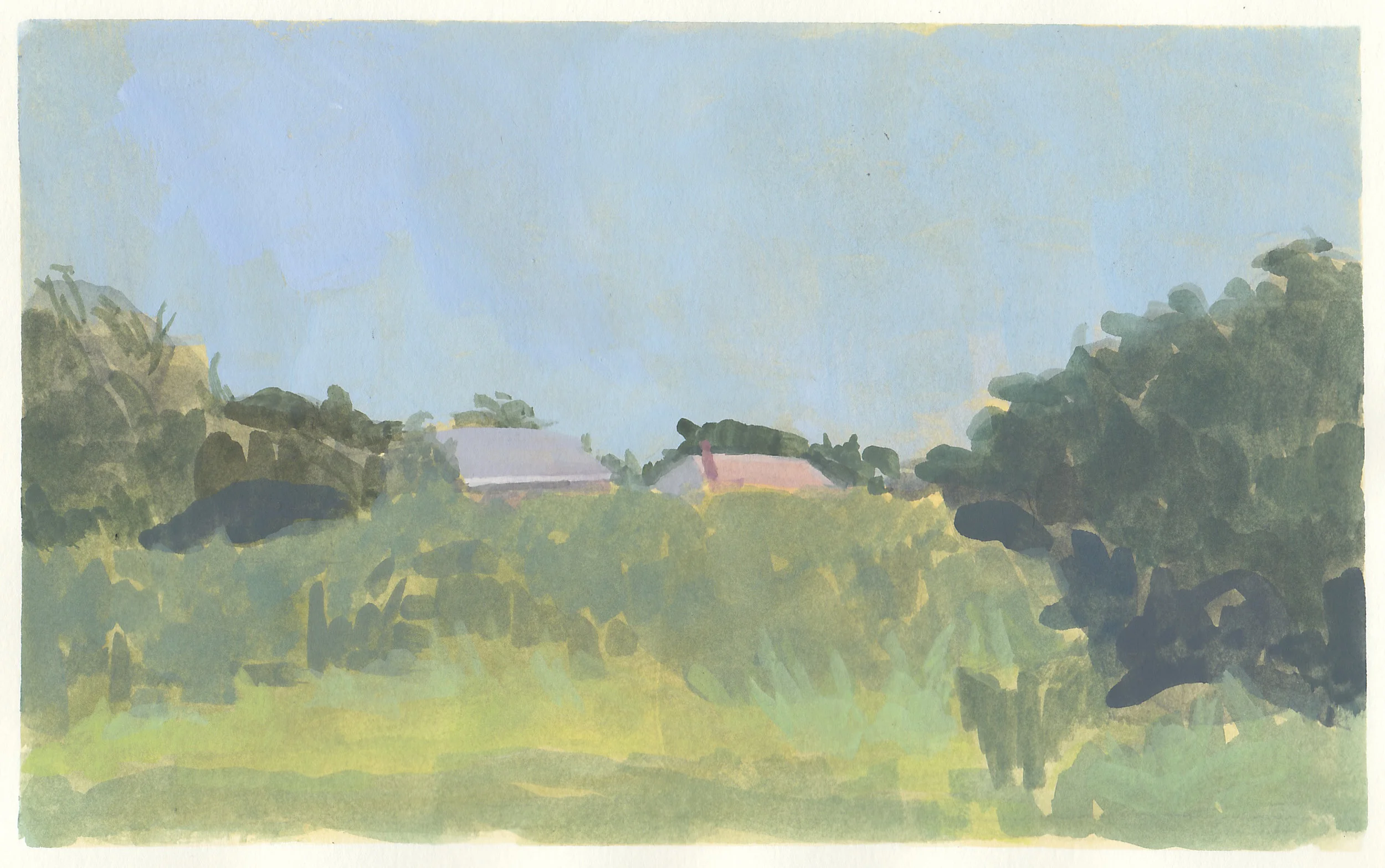 bayside gouache on paper 5.75 x 9.25” 2018 purchase
