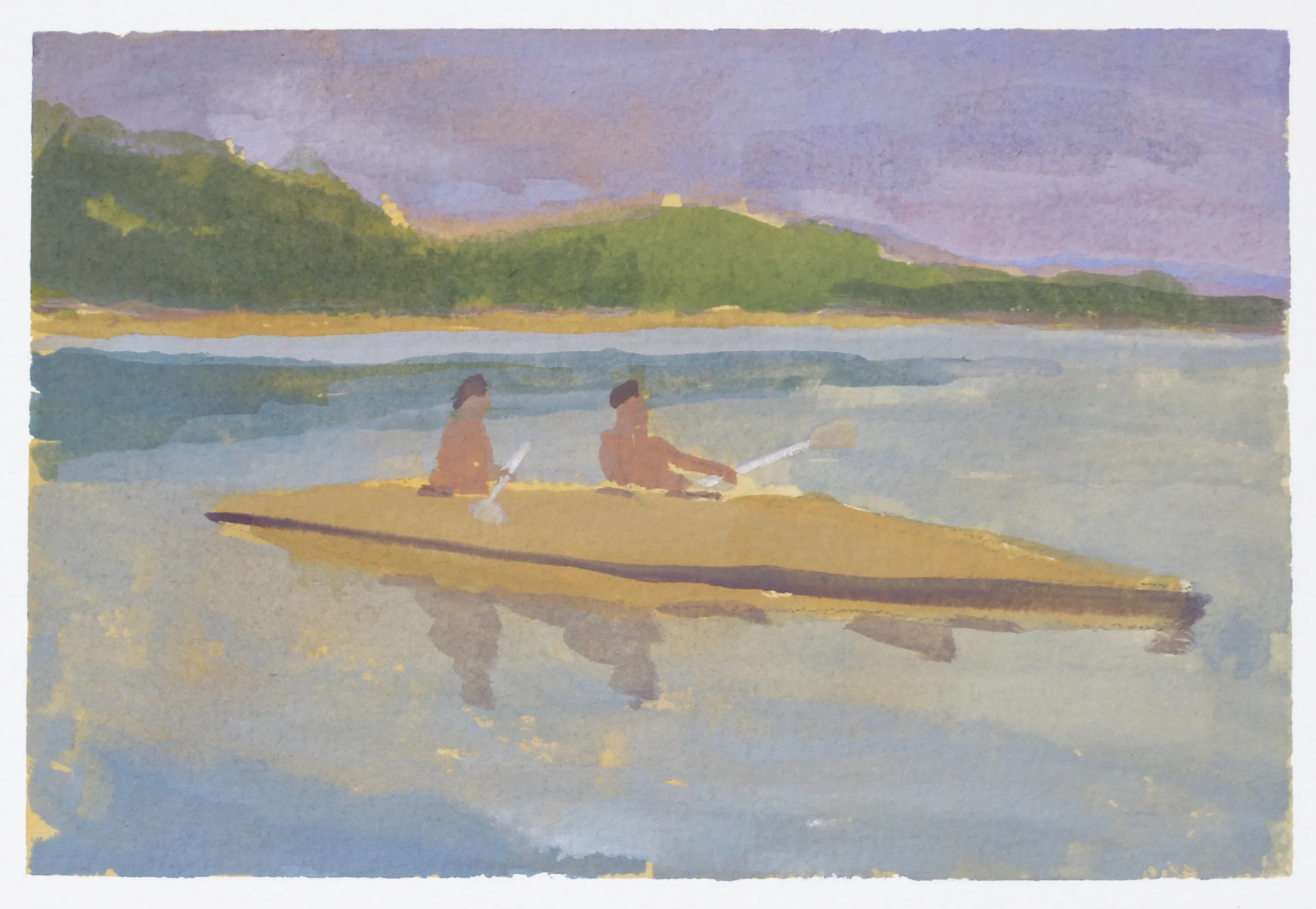 shores of yapliakaba gouache on paper 5x7.25” 2018 purchase