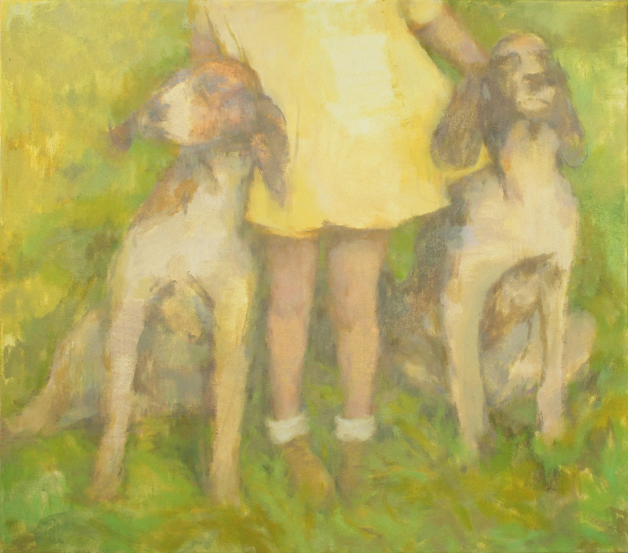 Yellow Dress, Tally-Ho oil on canvas 24x28” 2019 purchase original